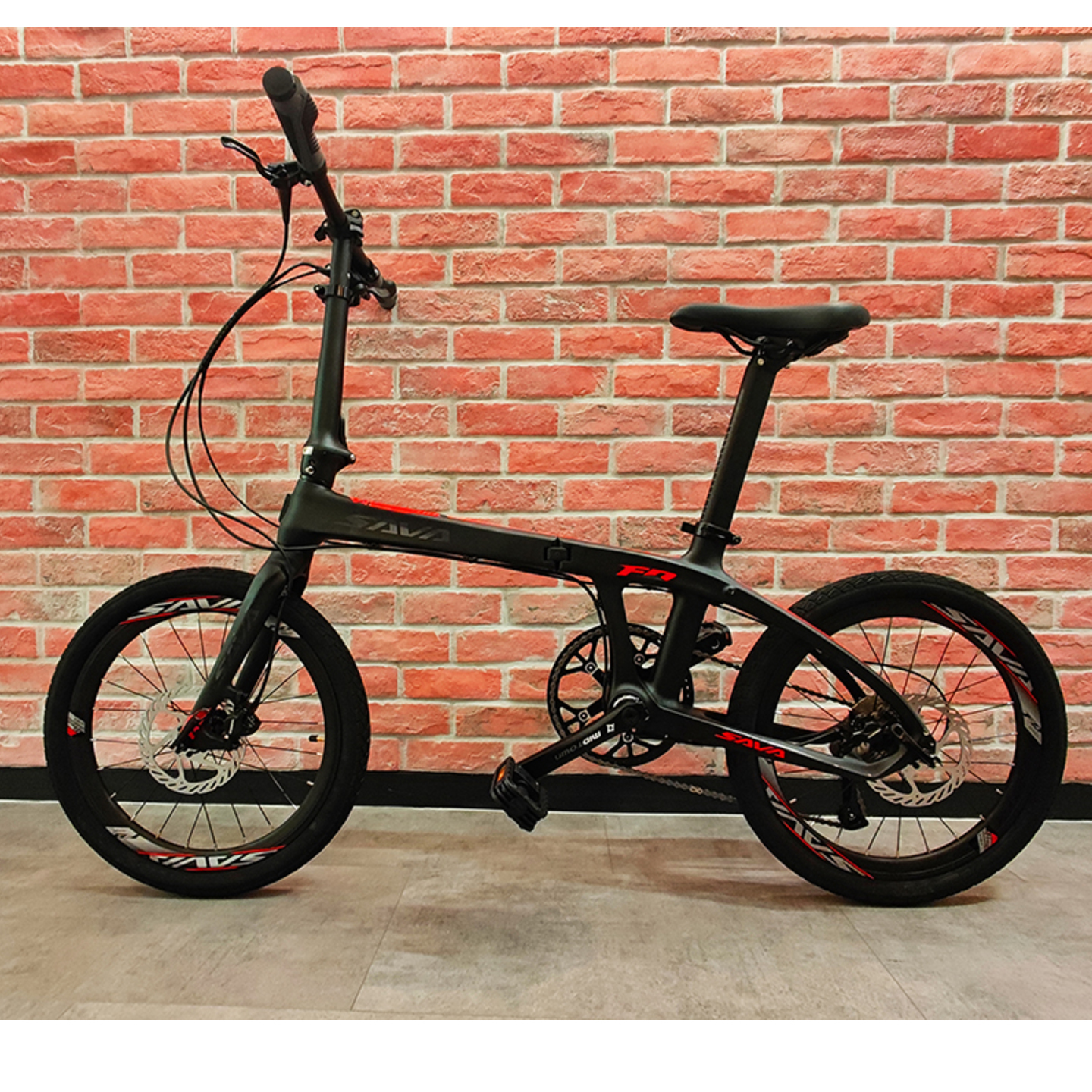 SAVA Z1 Carbon Folding Bike Red