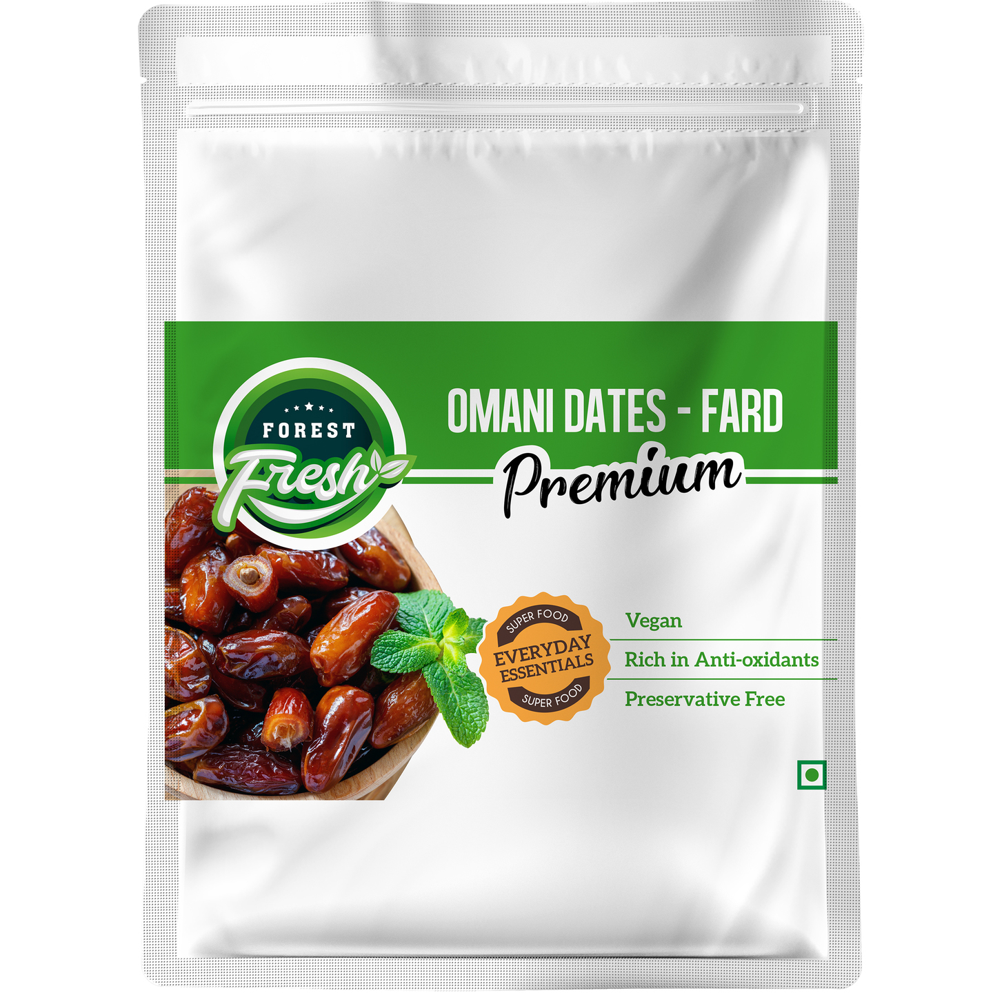 Forest Fresh 100 Natural - Premium Omani Dates Khajur - Fard - 400gm - Everyday Essential Superfood - Dry Fruits & Nuts - Rich in Antioxidants & Dietary Fiber - Preservative Free