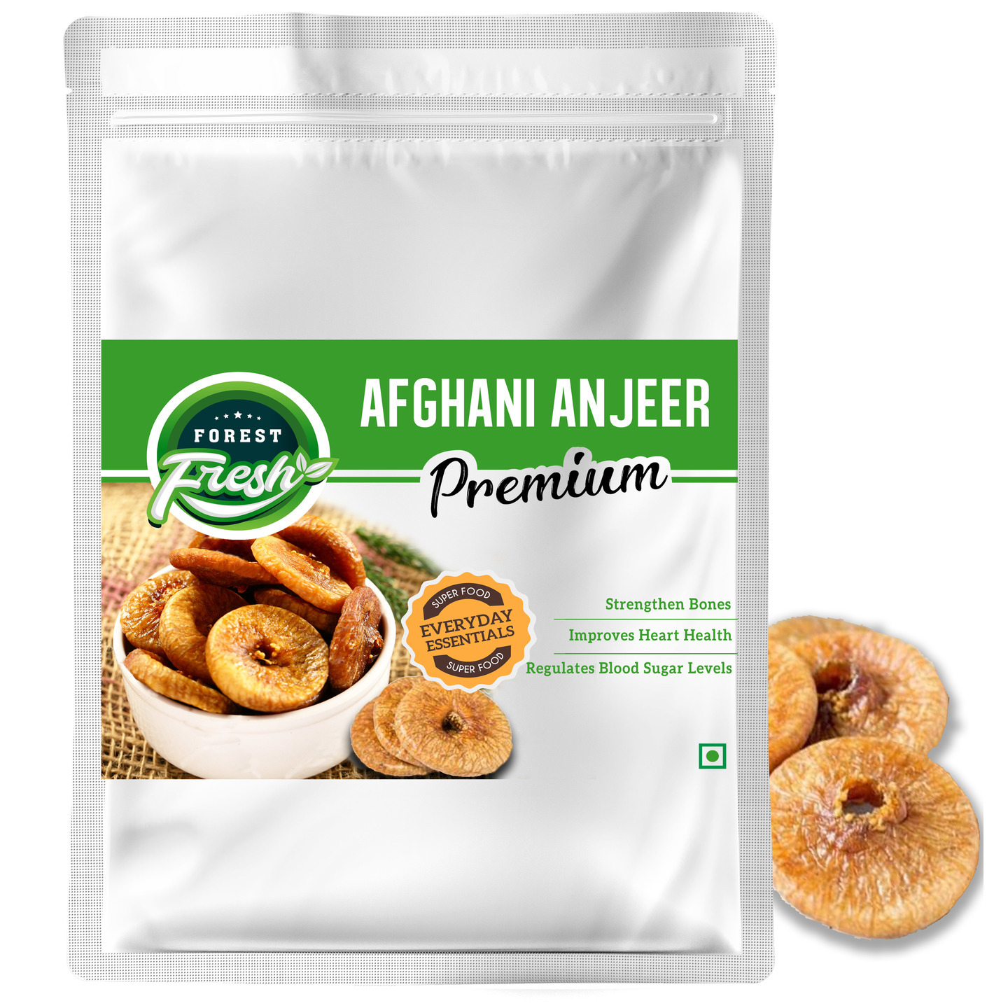 Forest Fresh Premium Afghani Anjeer (Dried Figs) - 400g - Everyday Essential Superfood - Dry Fruits & Nuts