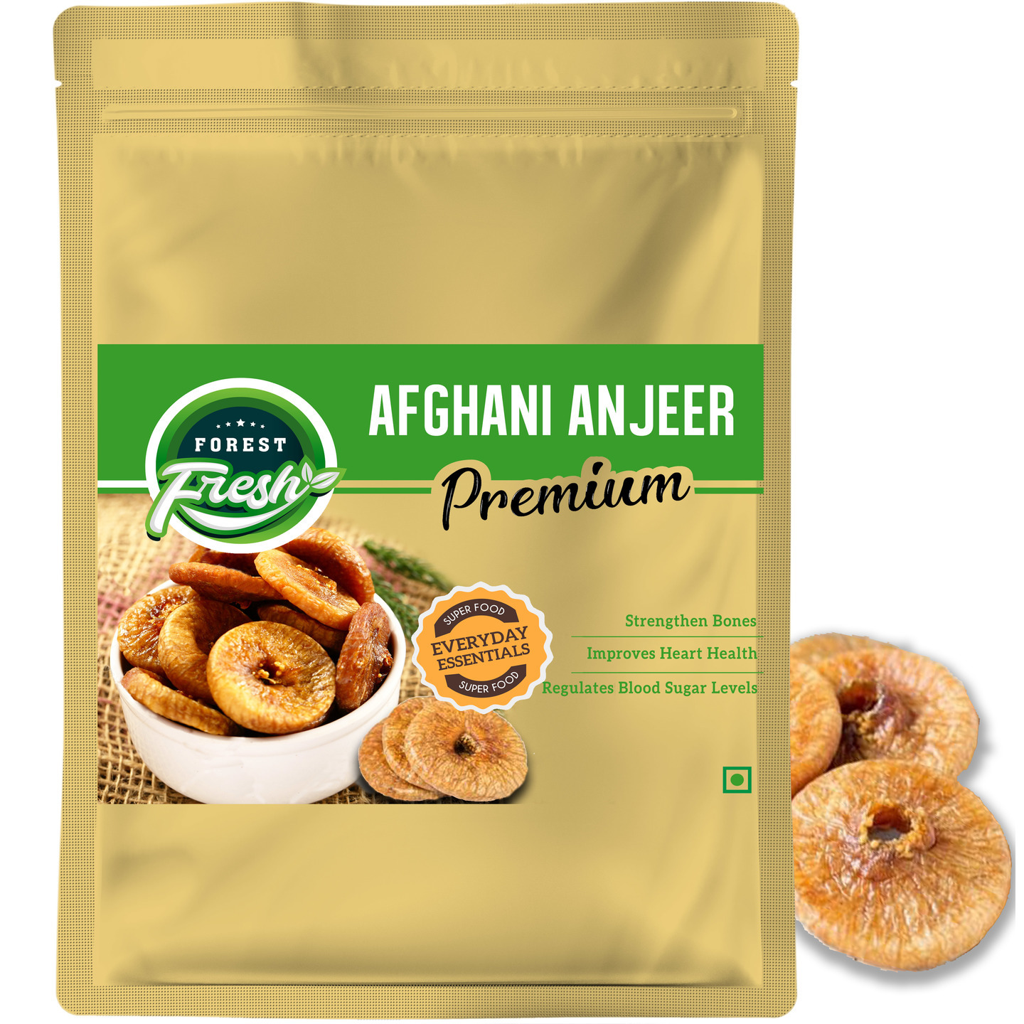Forest Fresh Premium Afghani Anjeer (Dried Figs) - 250g - Everyday Essential Superfood - Dry Fruits & Nuts