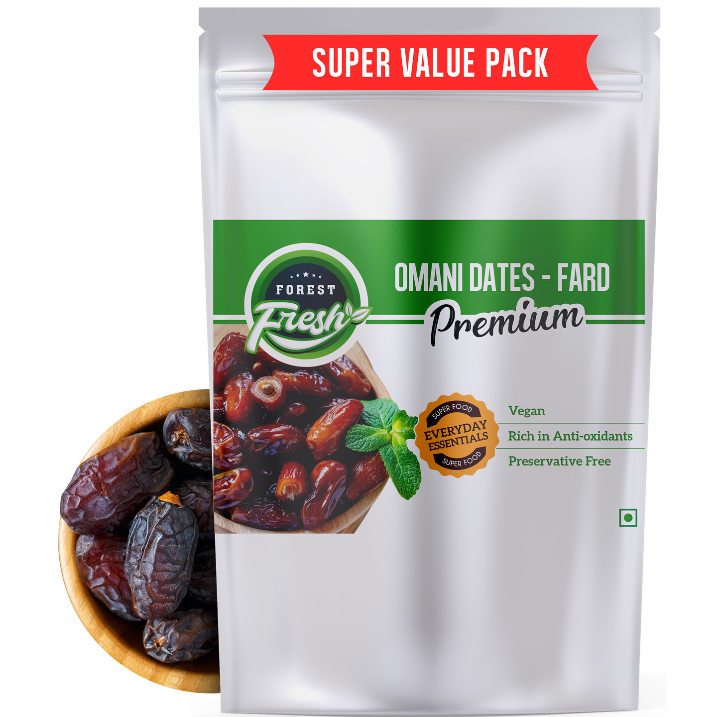 Forest Fresh Premium Omani Dates (Khajur) - Fard - 900gm - Everyday Essential Superfood