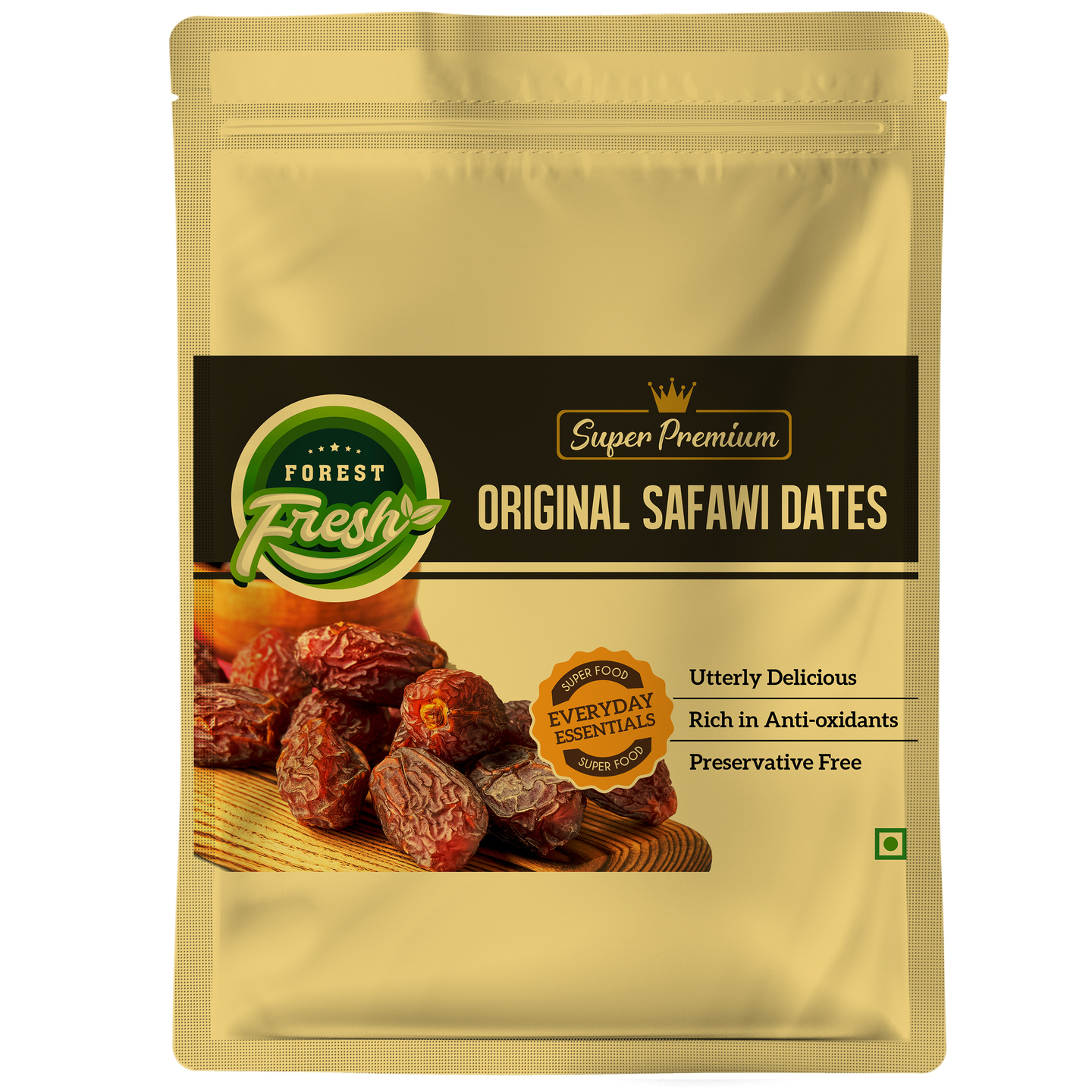 Forest Fresh Safawi Dates Kalmi Dates - Super Premium Saudi Arabian Dates Khajoor - 250 gm