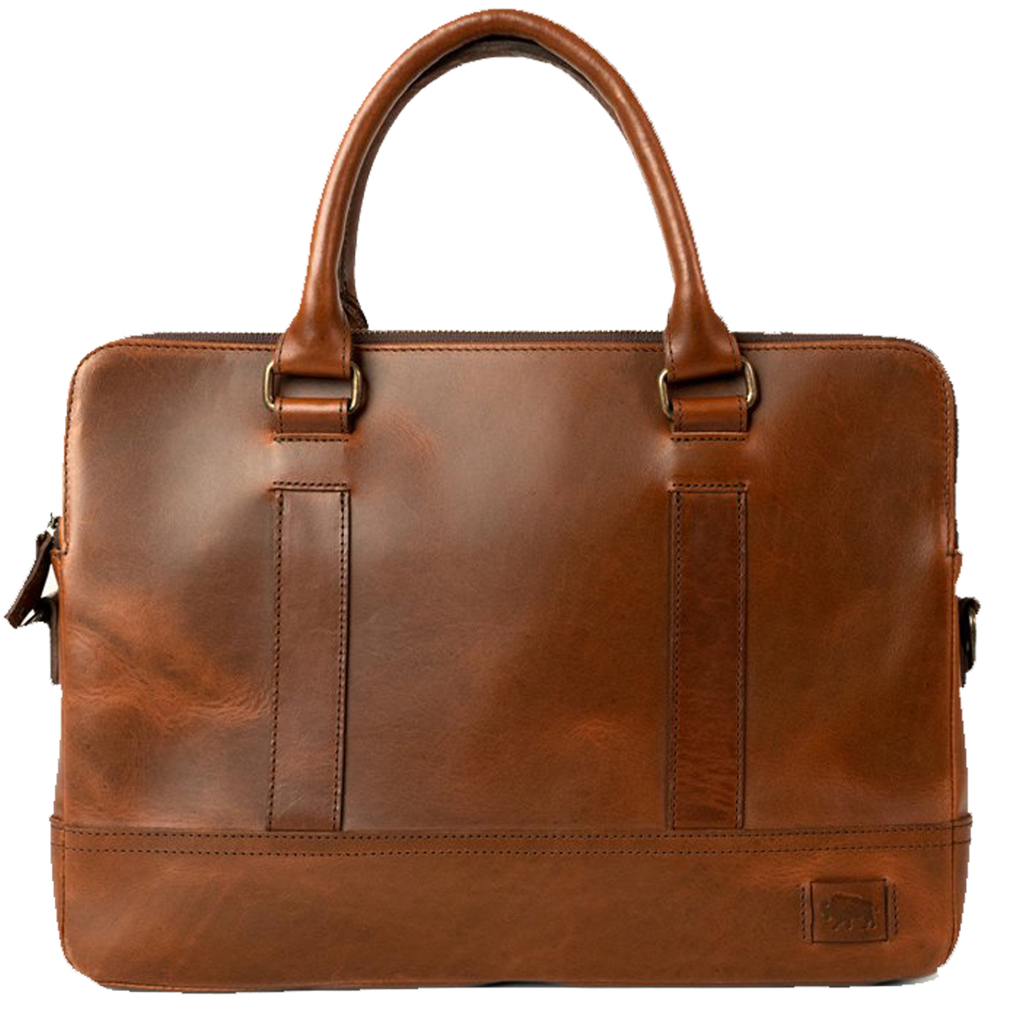 Vintage Style Slim Leather Laptop Bag