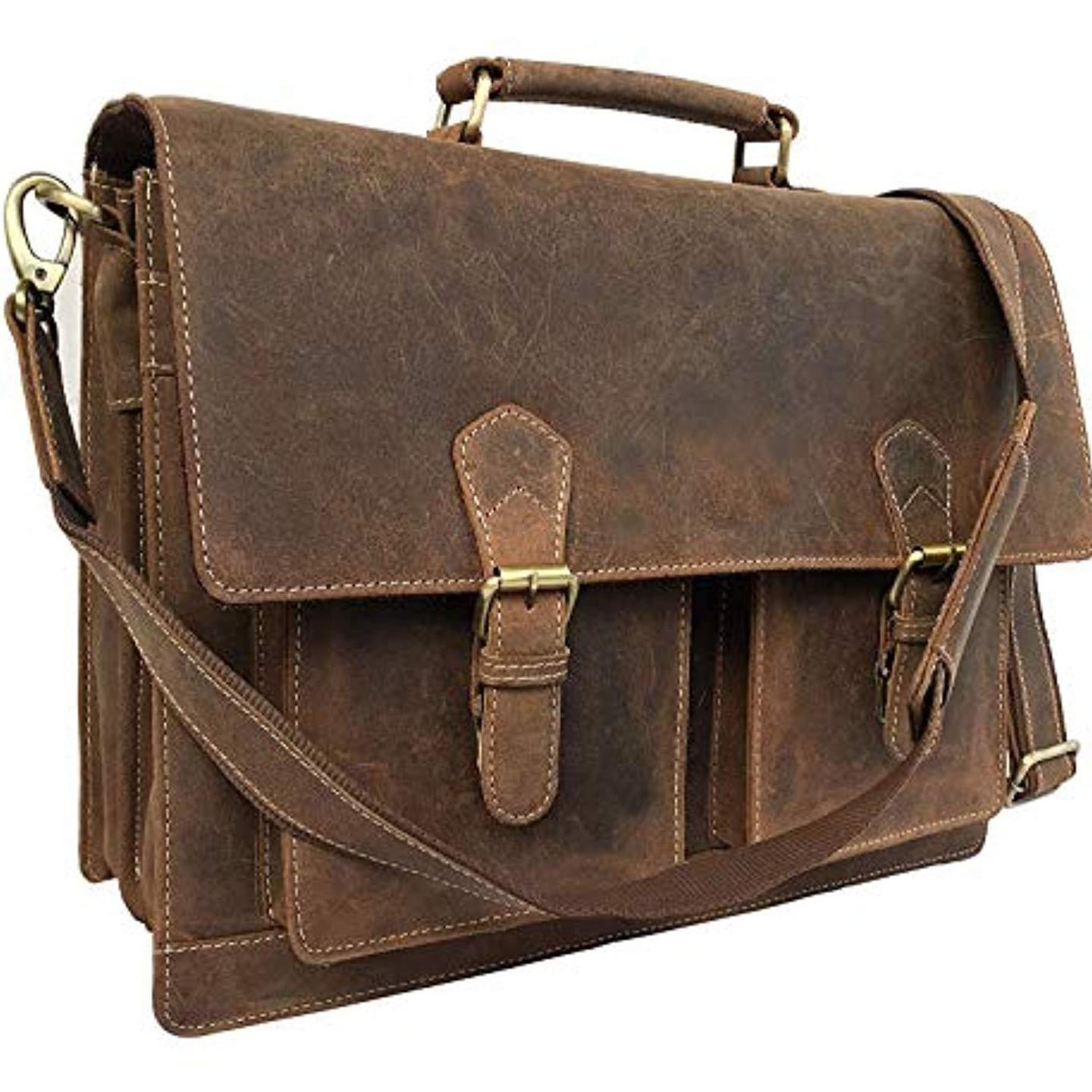 Leather Laptop Messenger Bag Vintage