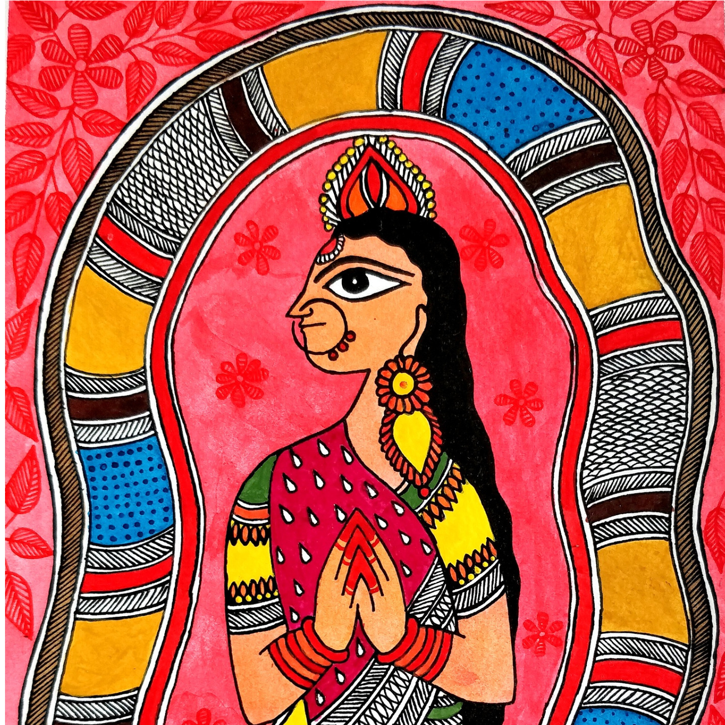 Nagkanya - Madhubani Painting on Paper