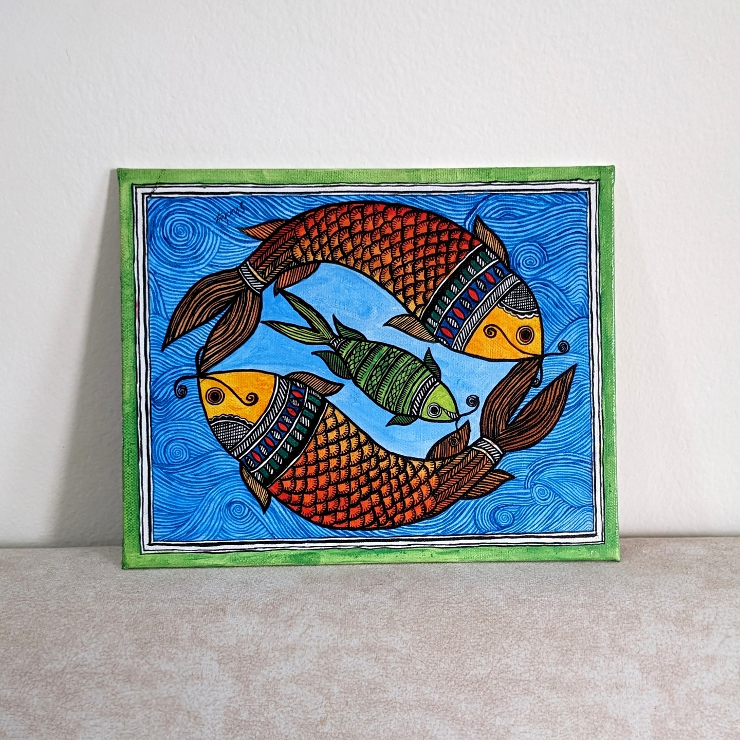 Fish Family - Art on Canvas