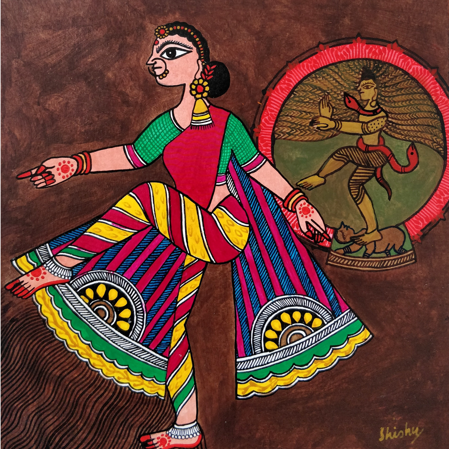Grace 2 - Madhubani Painting on Paper