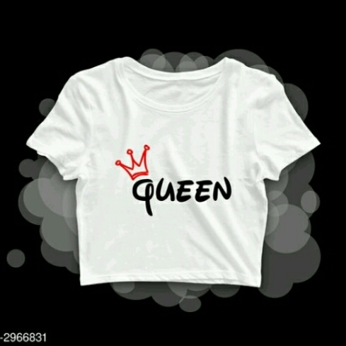 QUEEN CROP T-SHIRT