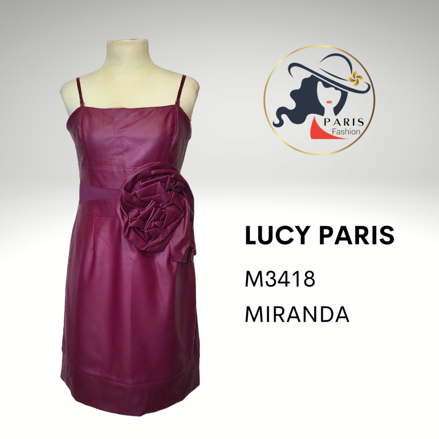 LUCY PARIS M3418 MIRANDA FAUX CUIR DRESS