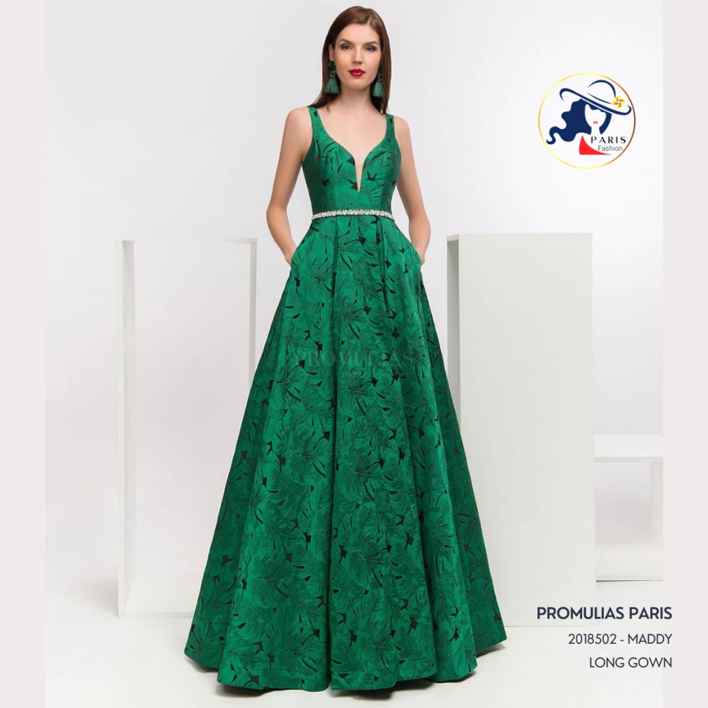 PROMULIAS PARIS 2018502 MADDY A-Line Long Gown