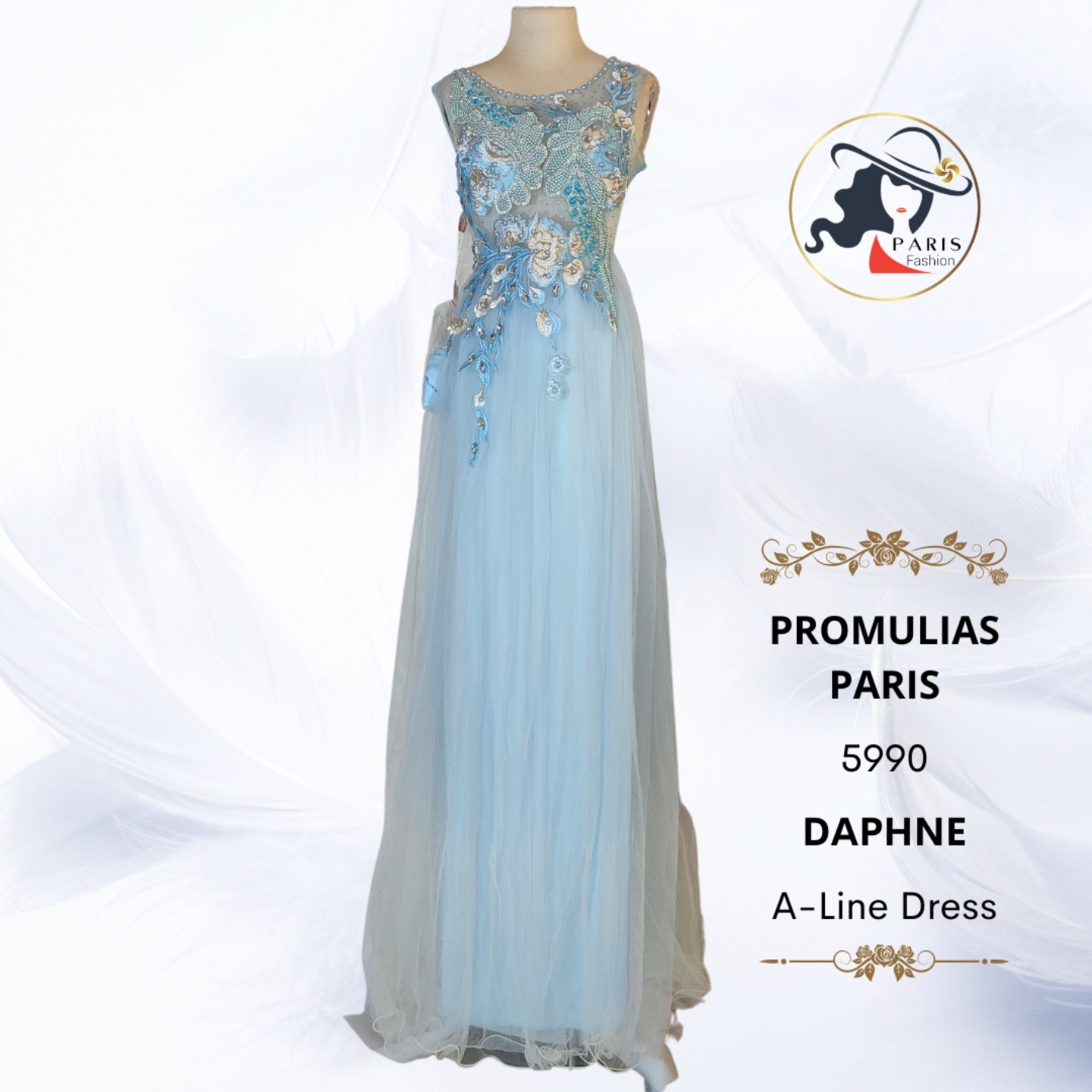 PROMULIAS PARIS  5990  DAPHNE  A-LINE DRESS