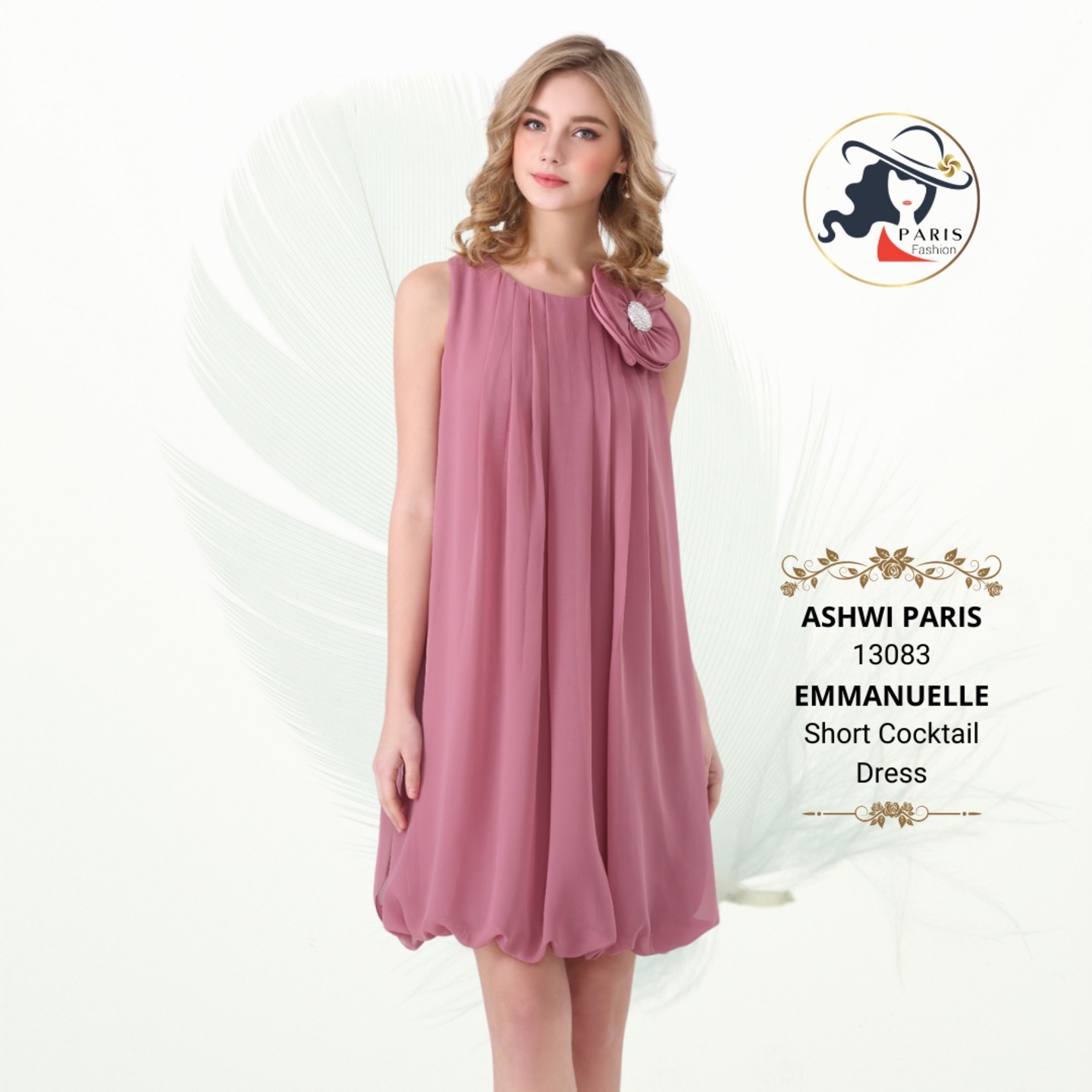 ASHWI PARIS 13083 EMMANUELLE Short Cocktail Dress