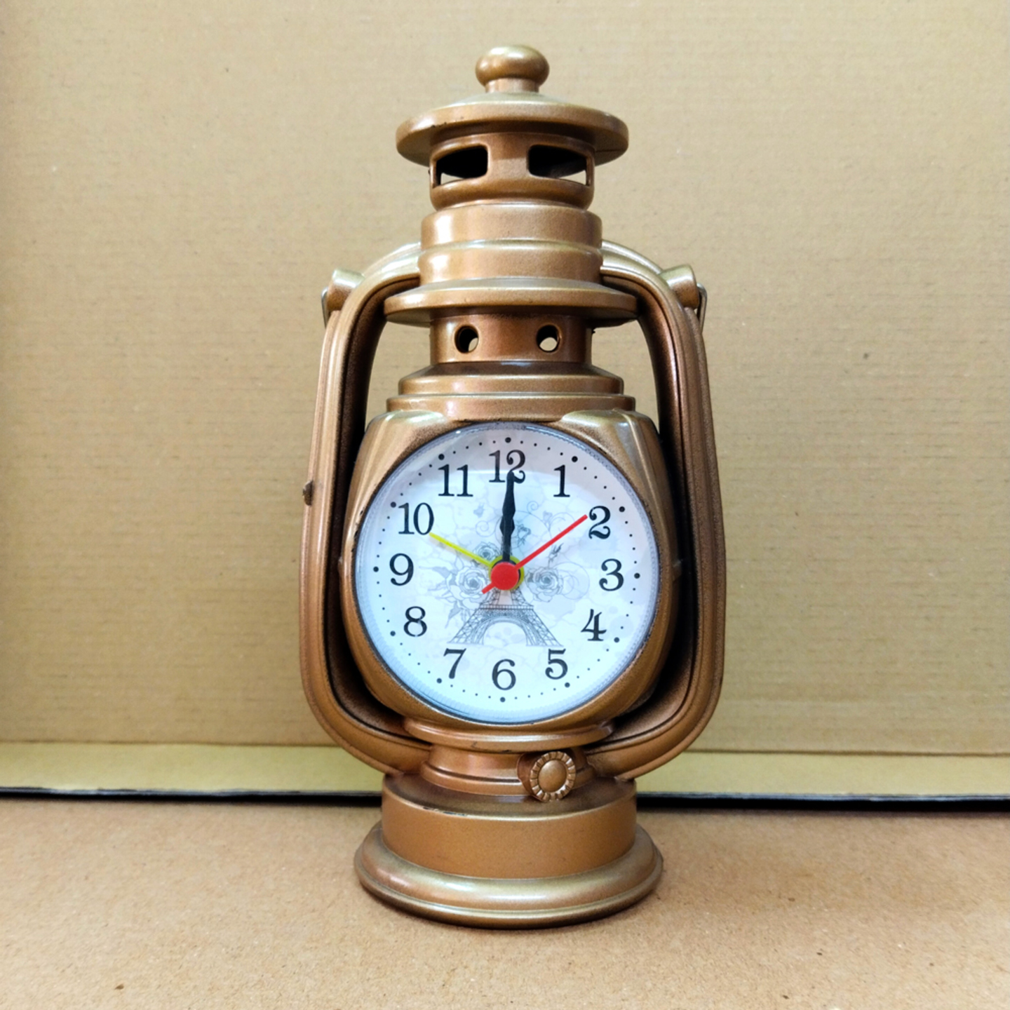 Retro style kerosene lamp alarm clock