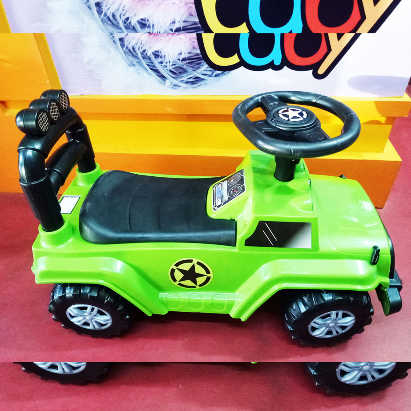 Sports Push Jeep - Non Battery Operated Rideons (Heavy)