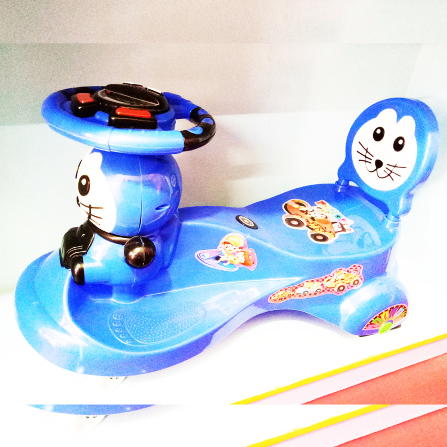 Panda cat face ride on
