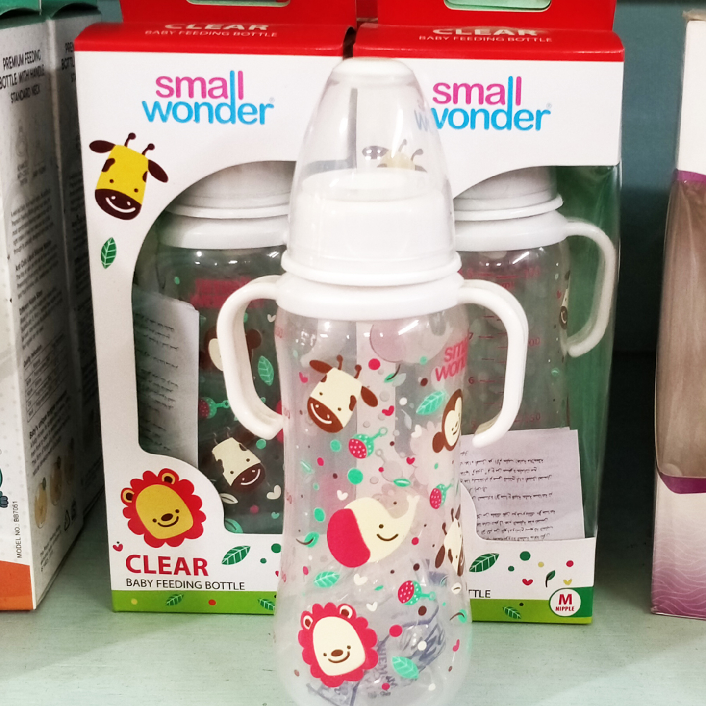 Small Wonder Feeding Bottle 250ml Clear White