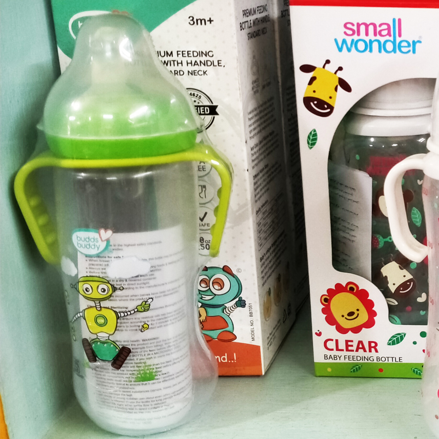 Premium Feeding Wide neck Bottle with Handle, 250ml