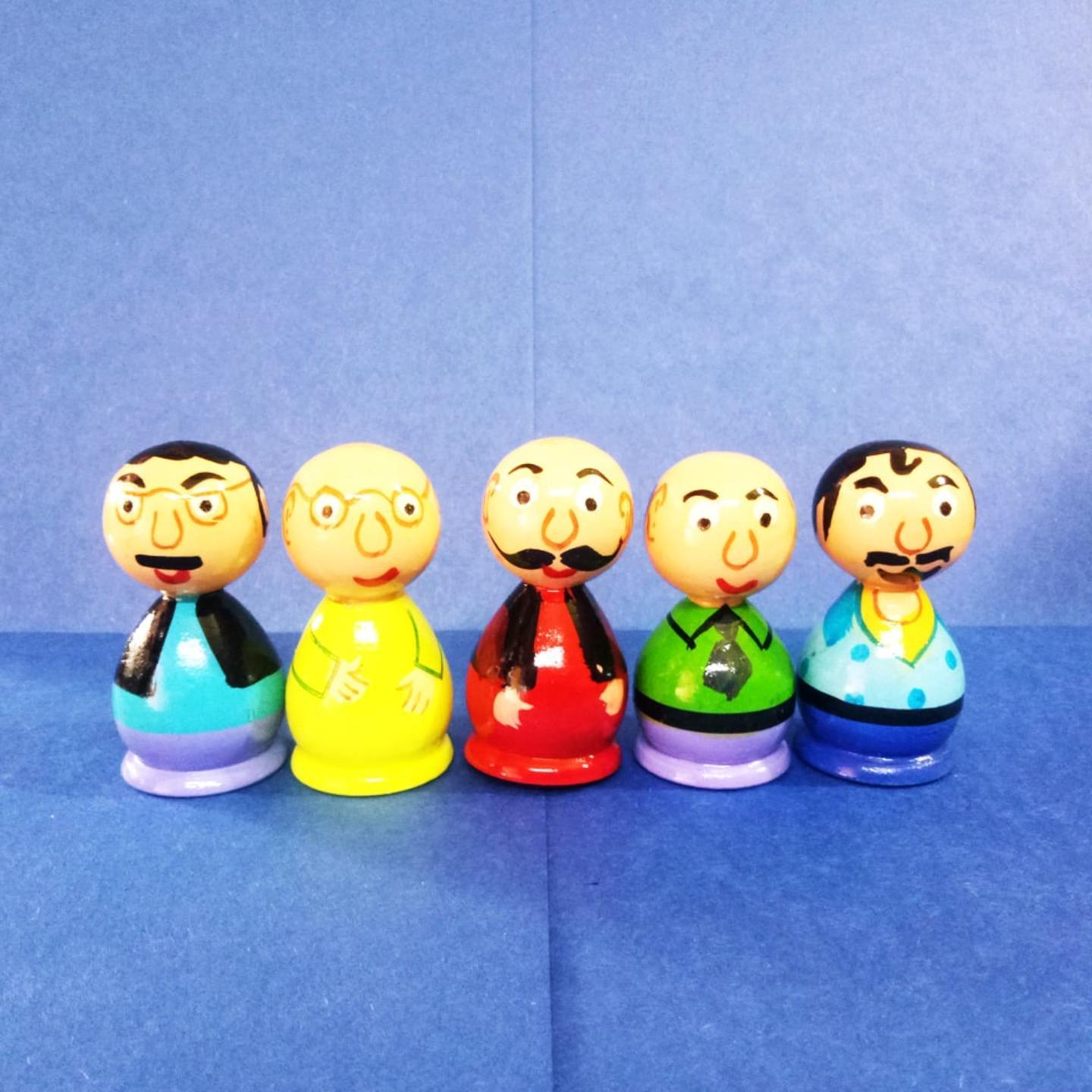 Motu Patlu Family Peg Dolls – Pack of 5 pieces
