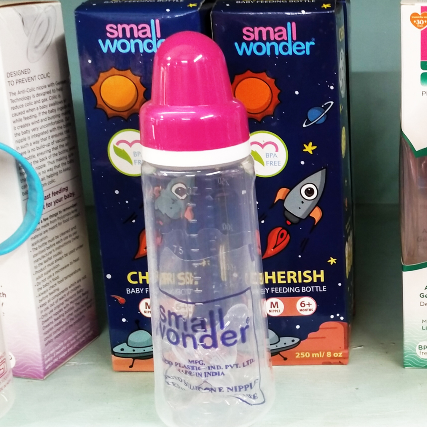 Small Wonder Feeding Bottle 250ml Cherish Pink