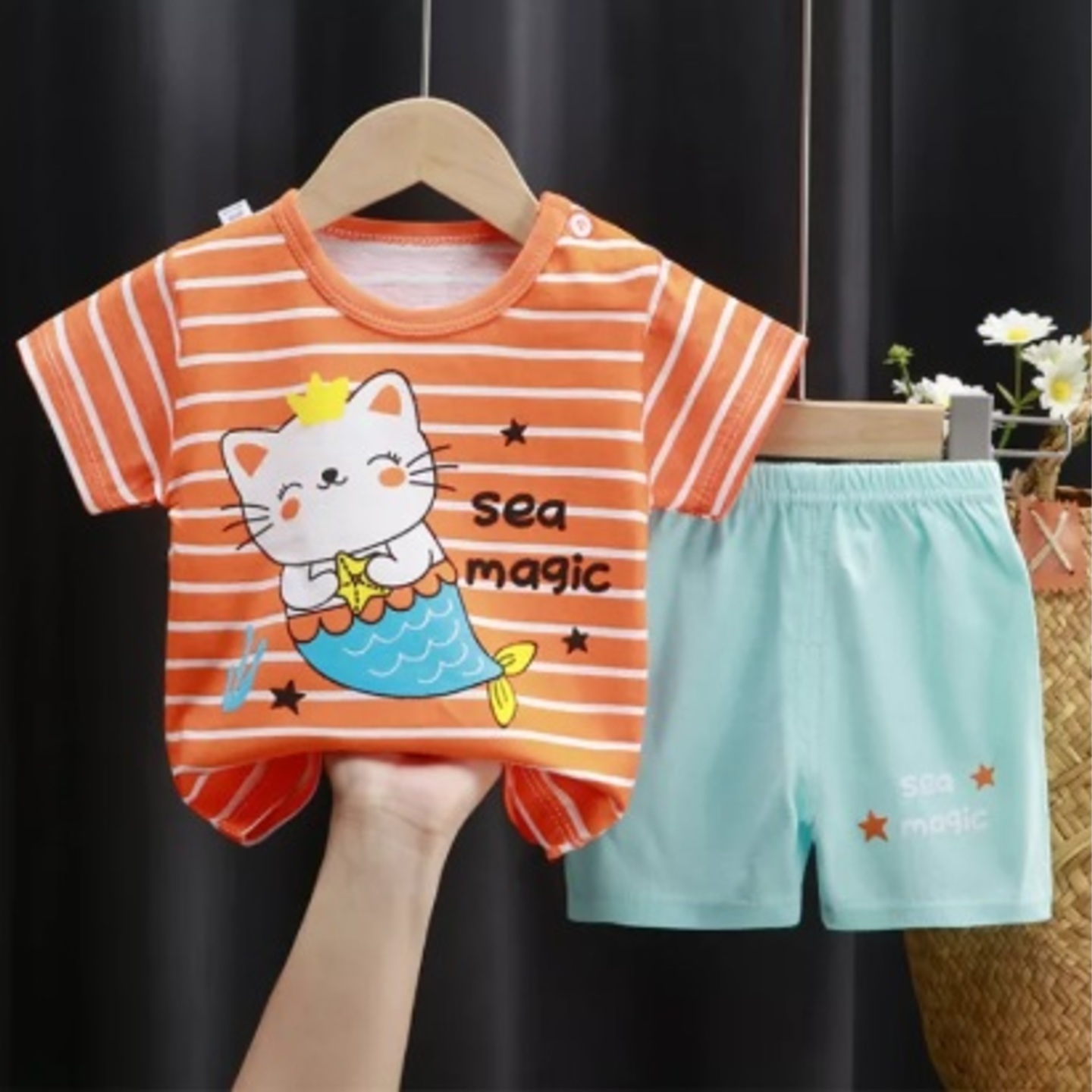 KidsNation Printed T-shirt and Shorts Set