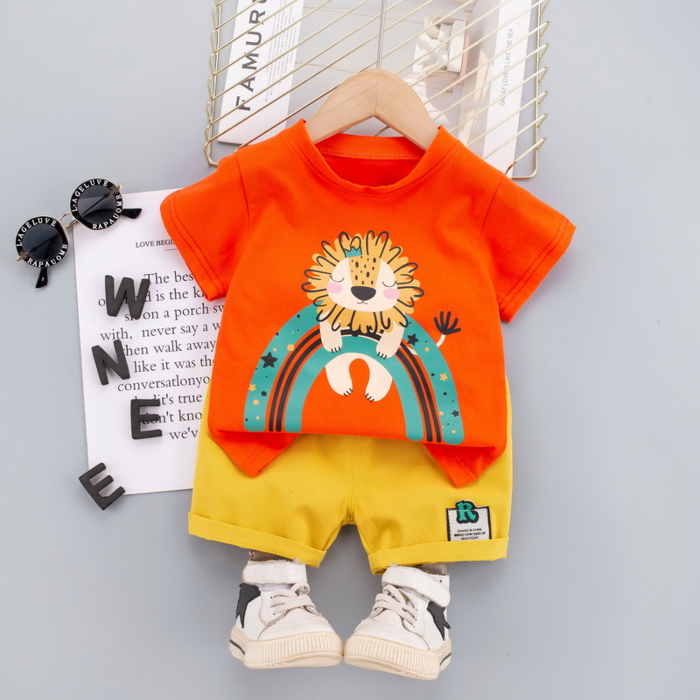 KidsNation Boys Printed T-shirt and Shorts Set