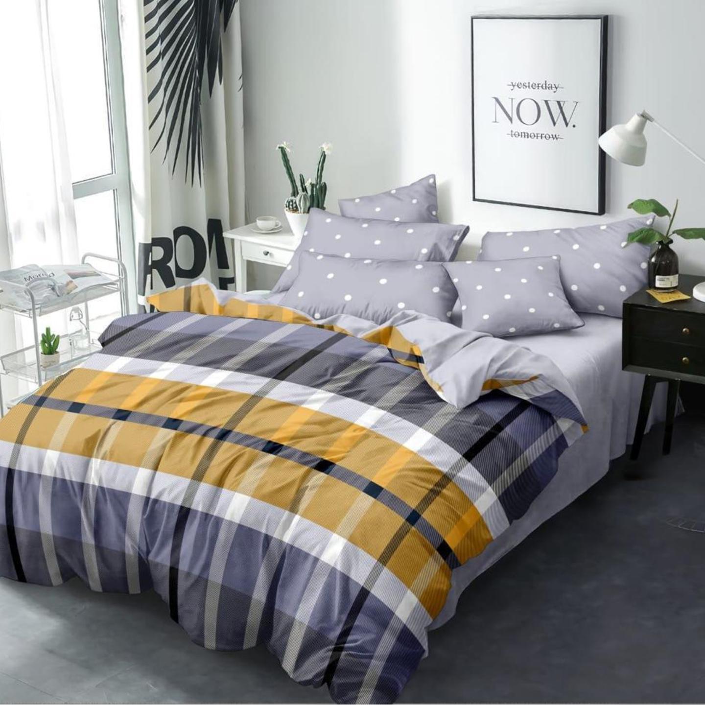 Merino-Cotton Printed King Size Double Bedsheet with 2 Pillow Cover