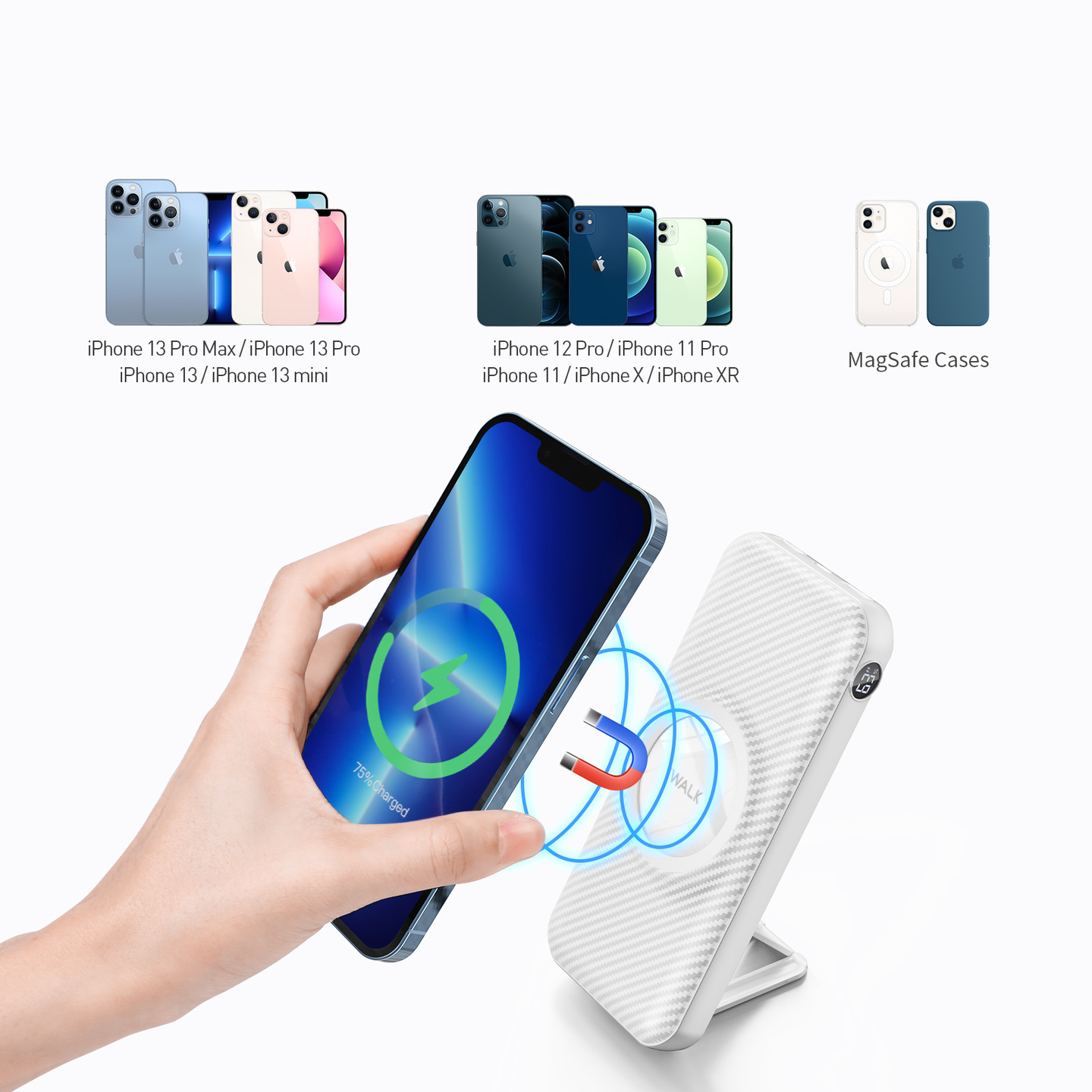 PK210217 IWALK 20000mah wireless powerbank with 3 usb ports 