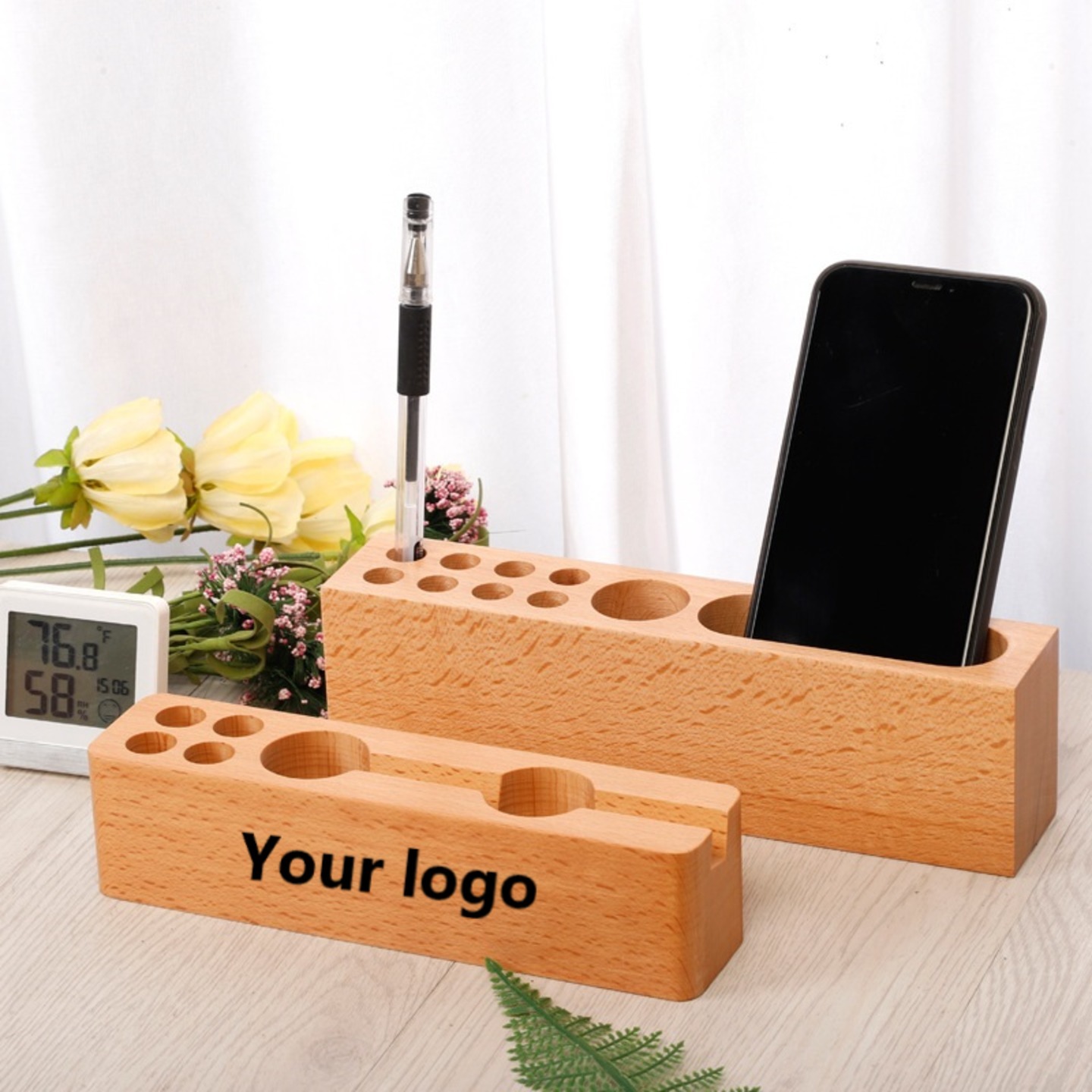 PK020108 Wooden stationary with phone holder