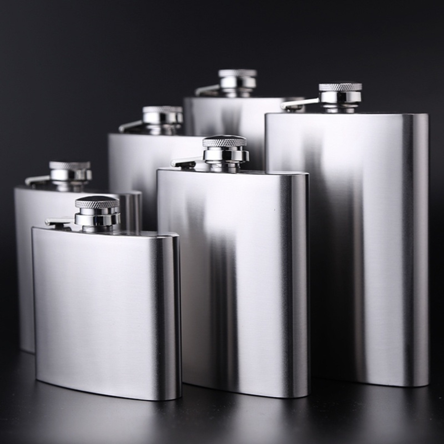PK210913 304 stainless steel Hip flask 6/7/8 oz 