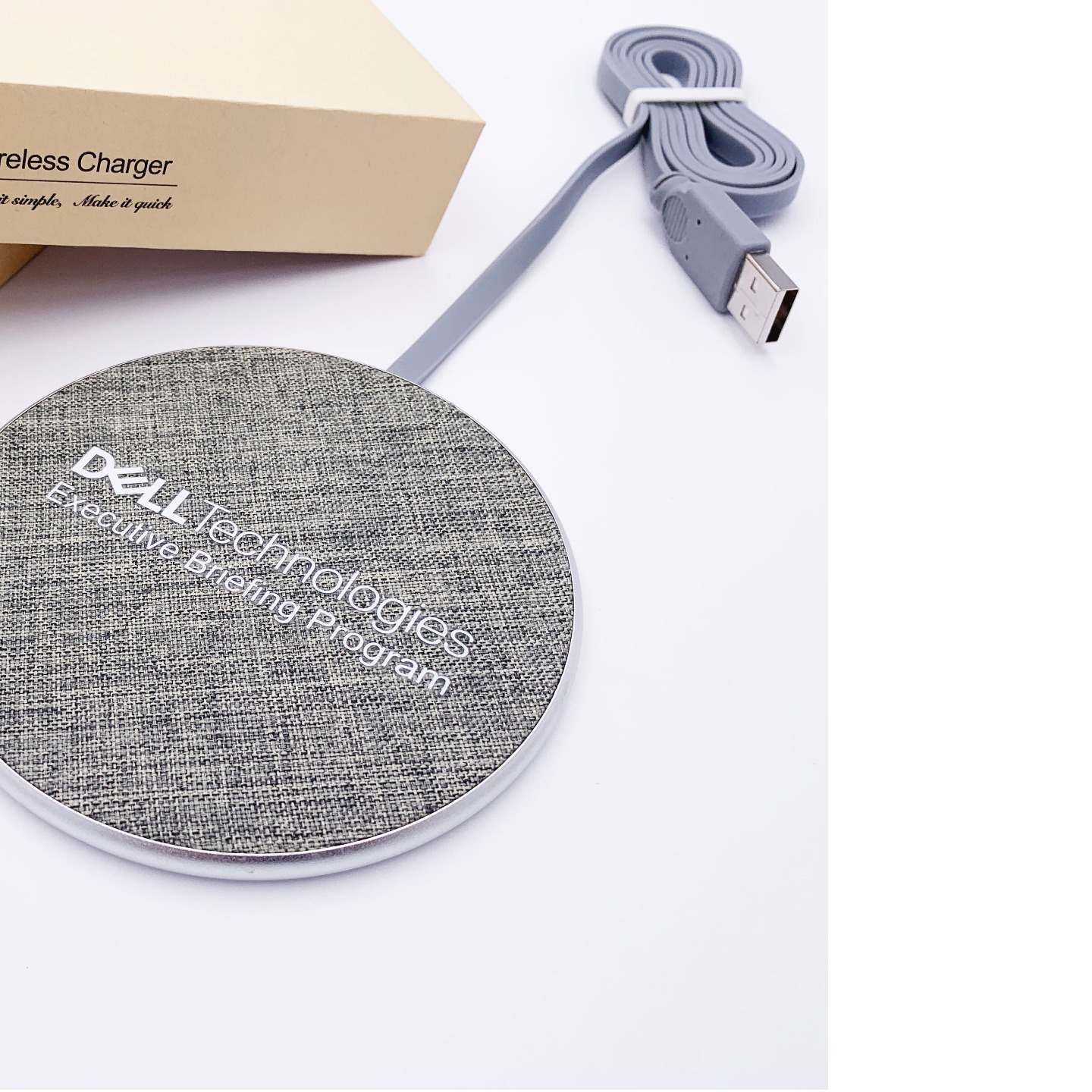 PB036 10w wireless charger in gift kraft paper box