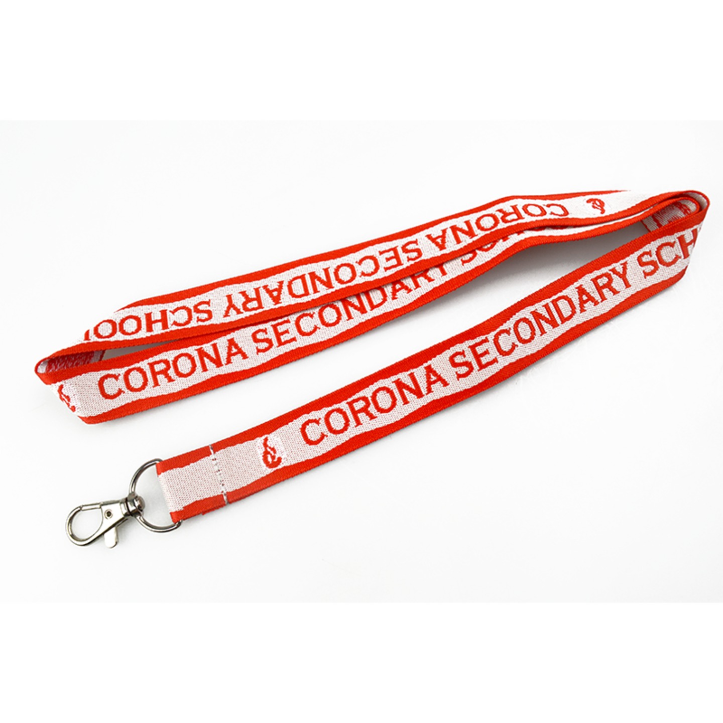 Single-layer woven lanyard