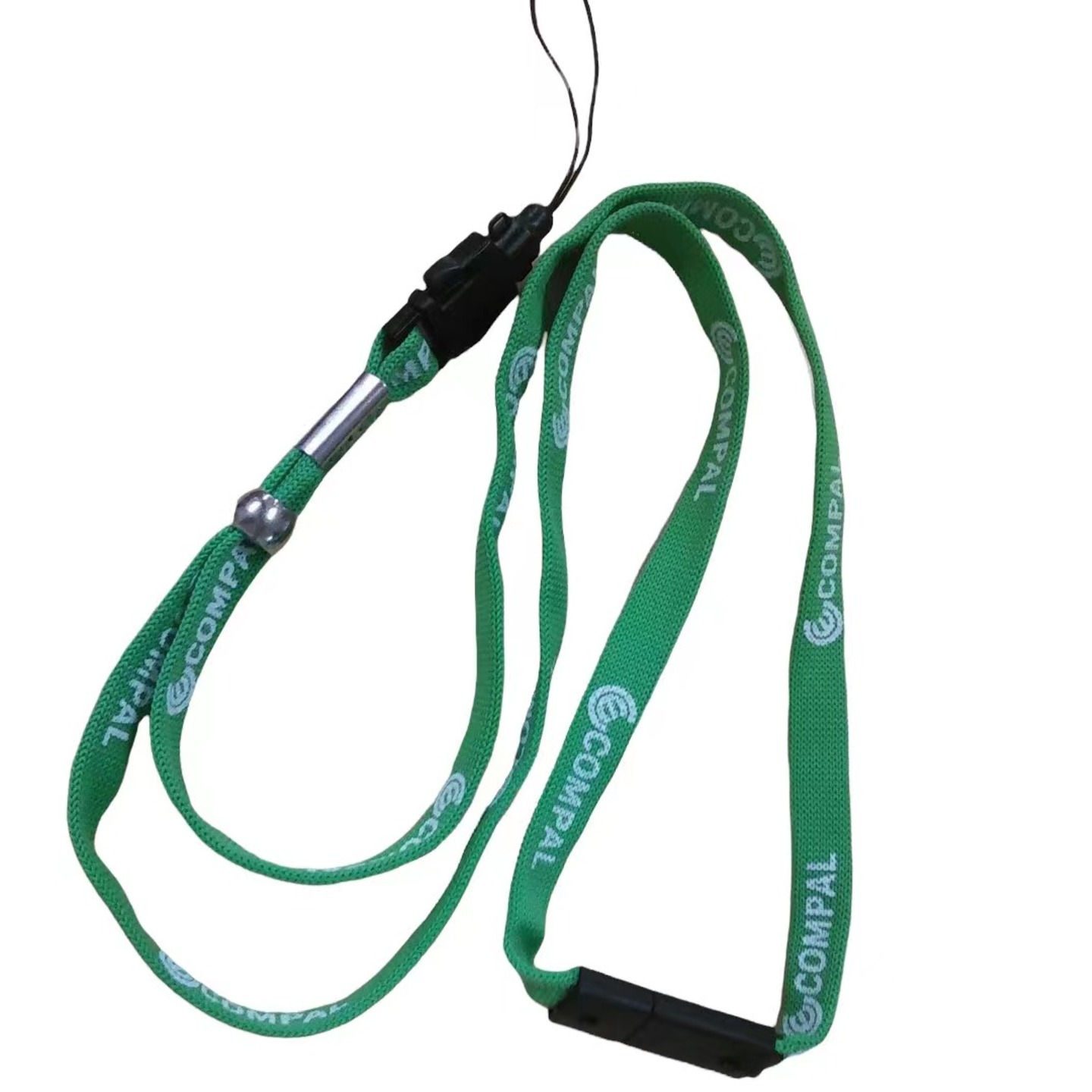Flat woven polyester lanyard 