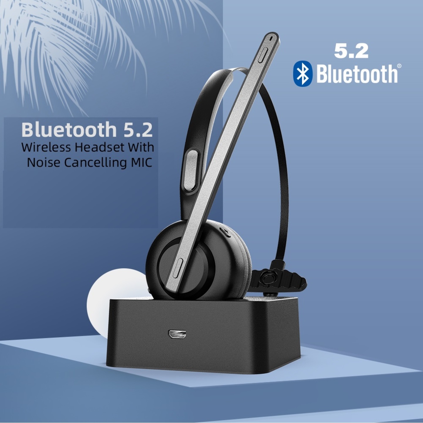 PK21042302  Bluetooth 5.0 headset with noise cancelling mic