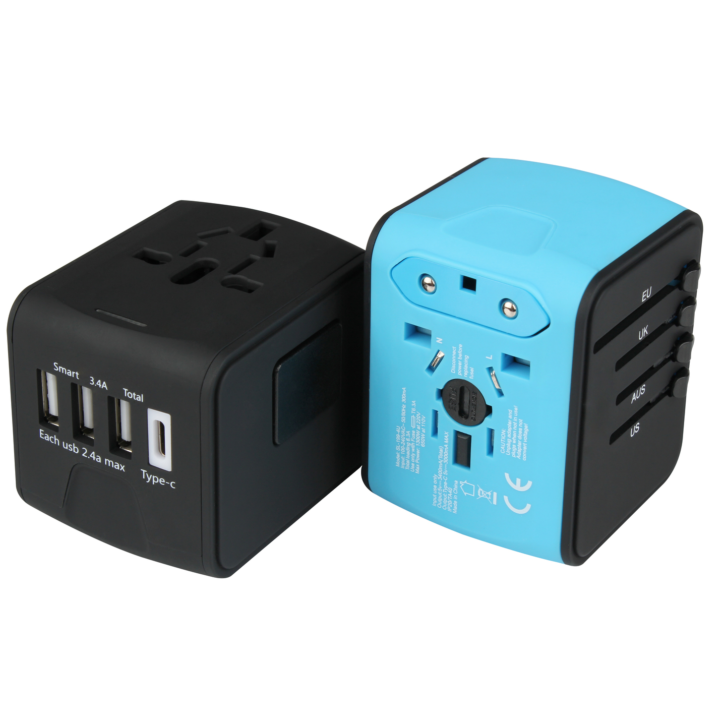 PK210708 Travel adaptor with 3 usb port & type c 
