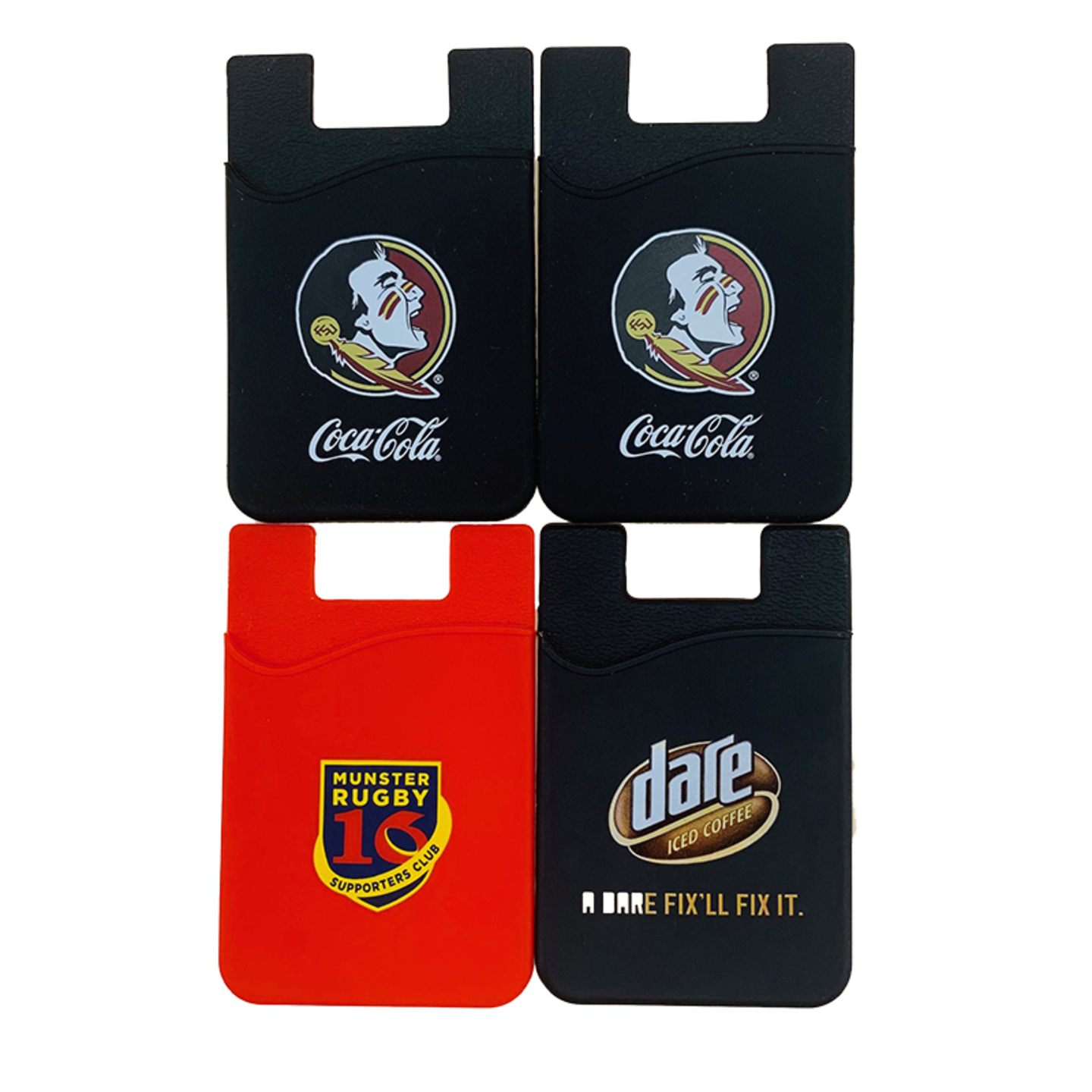 Sticker Silicone Wallet Card Holder on handphone