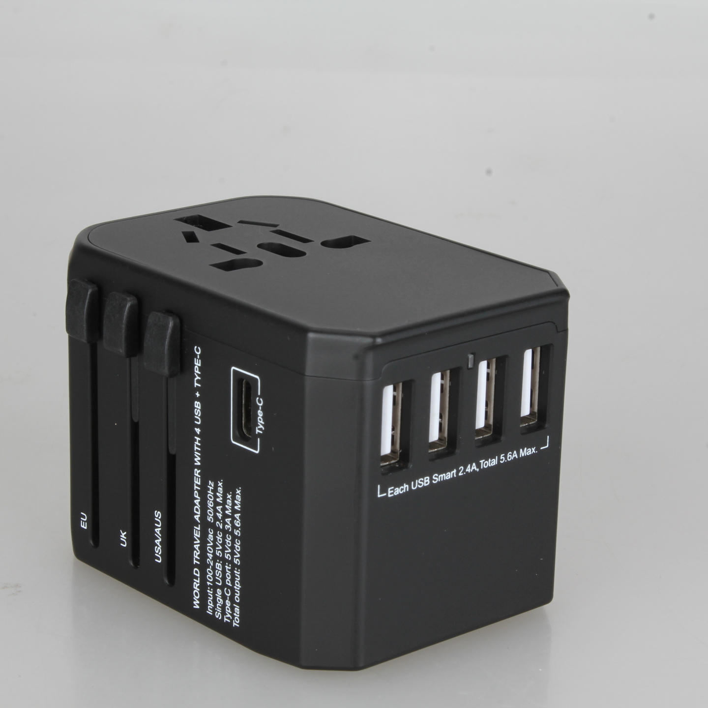 PK210707  Travel adapter with 4 usb port & type c