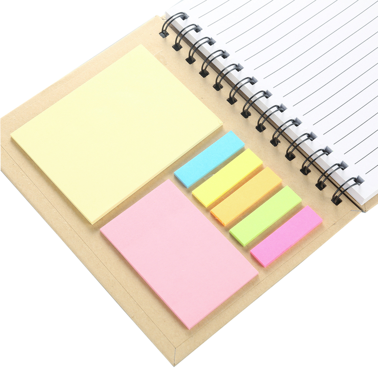 132 O-ring notebook with post-it-pad