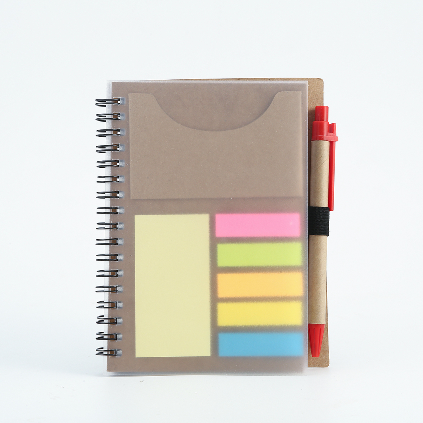 288 O-ring notebook with pen /posit-it pad/