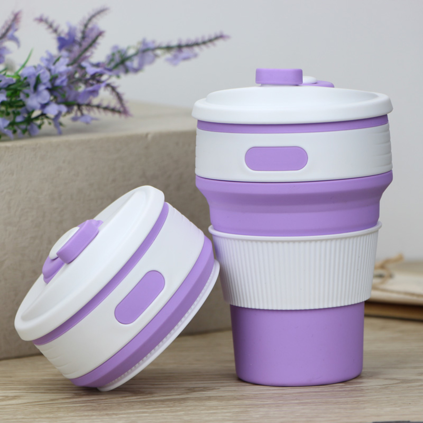 PS0011 Foldable silicon coffee mug 350ml