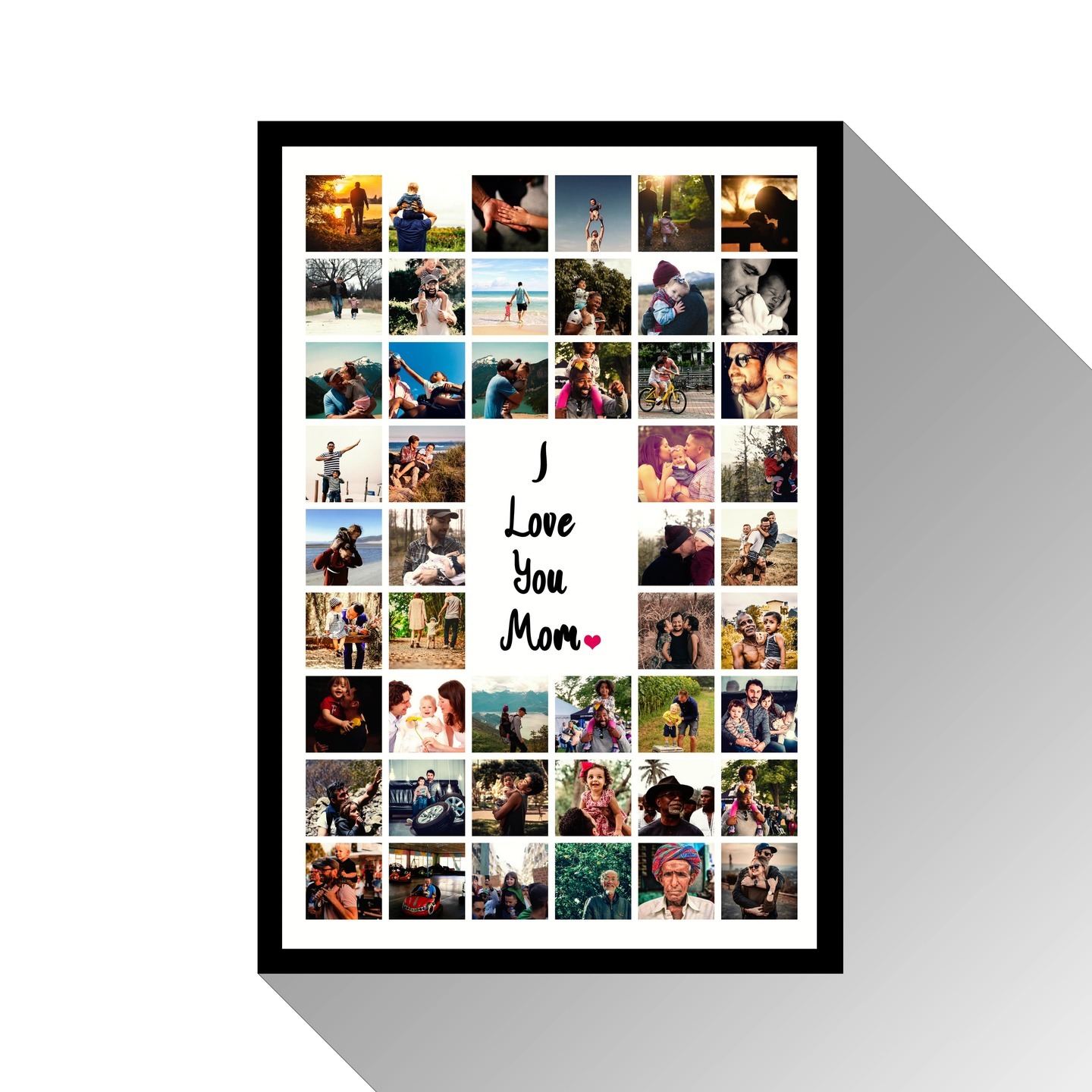 Personalised I Love You Mom Collage Frame Of 48 Pics