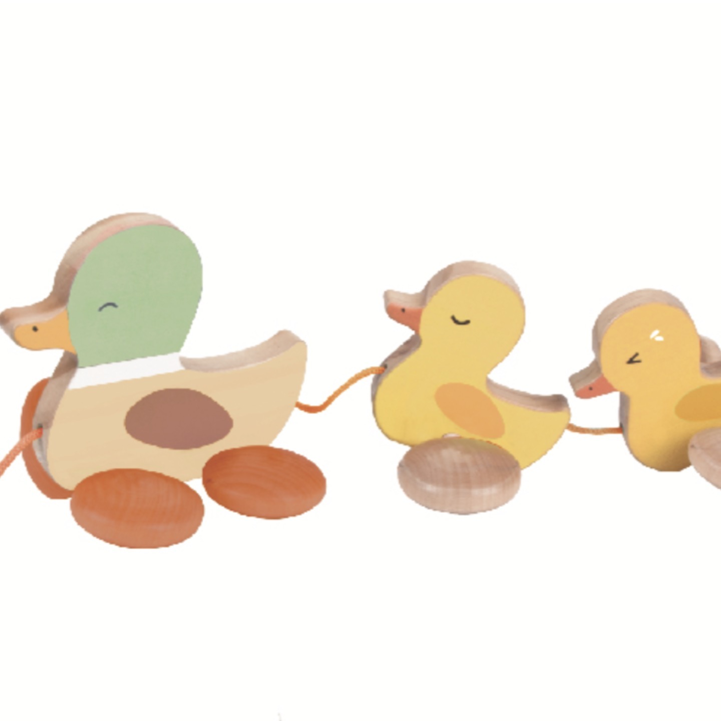 Pull Pull Wooden Padding Duck