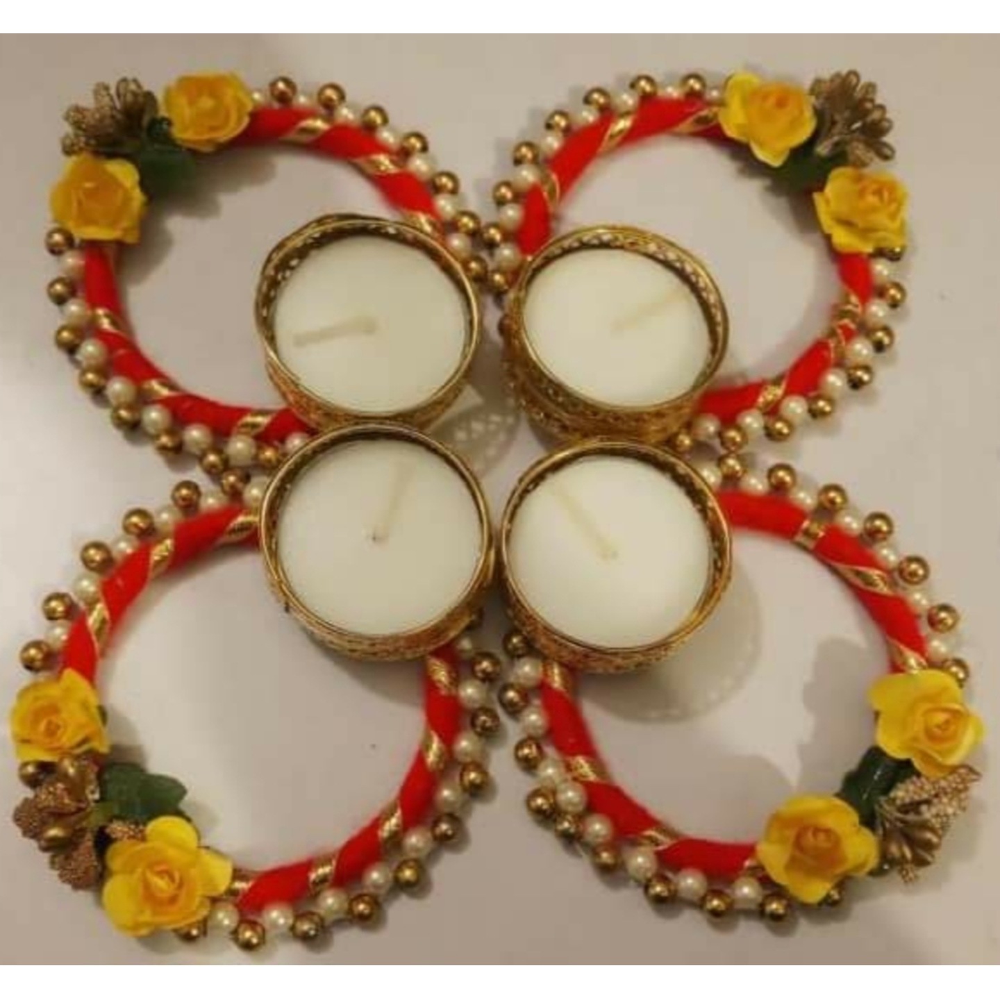 Decorated Diyas & Floor Decor FD14