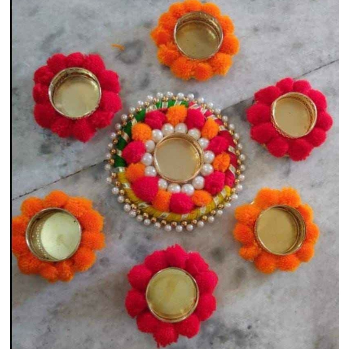 Decorated Diya & Floor Decor FD01