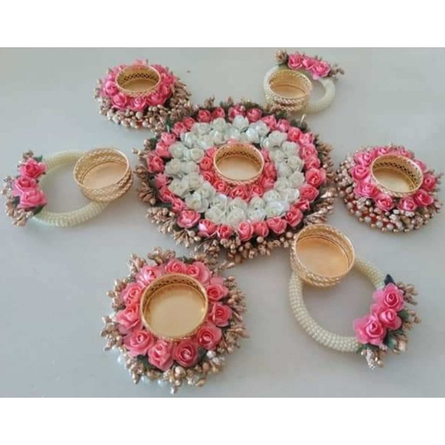 Decorated Diyas & Floor Decor FD07