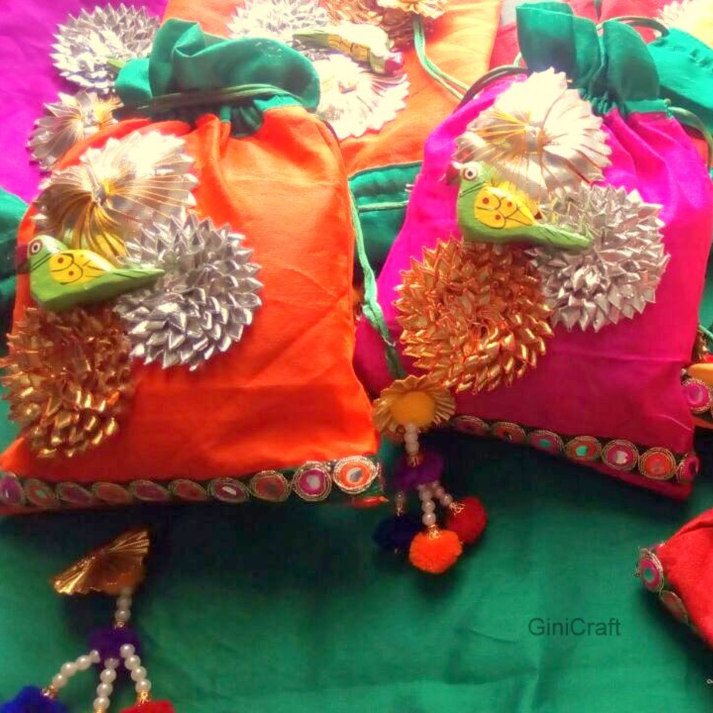 Potli with peacock