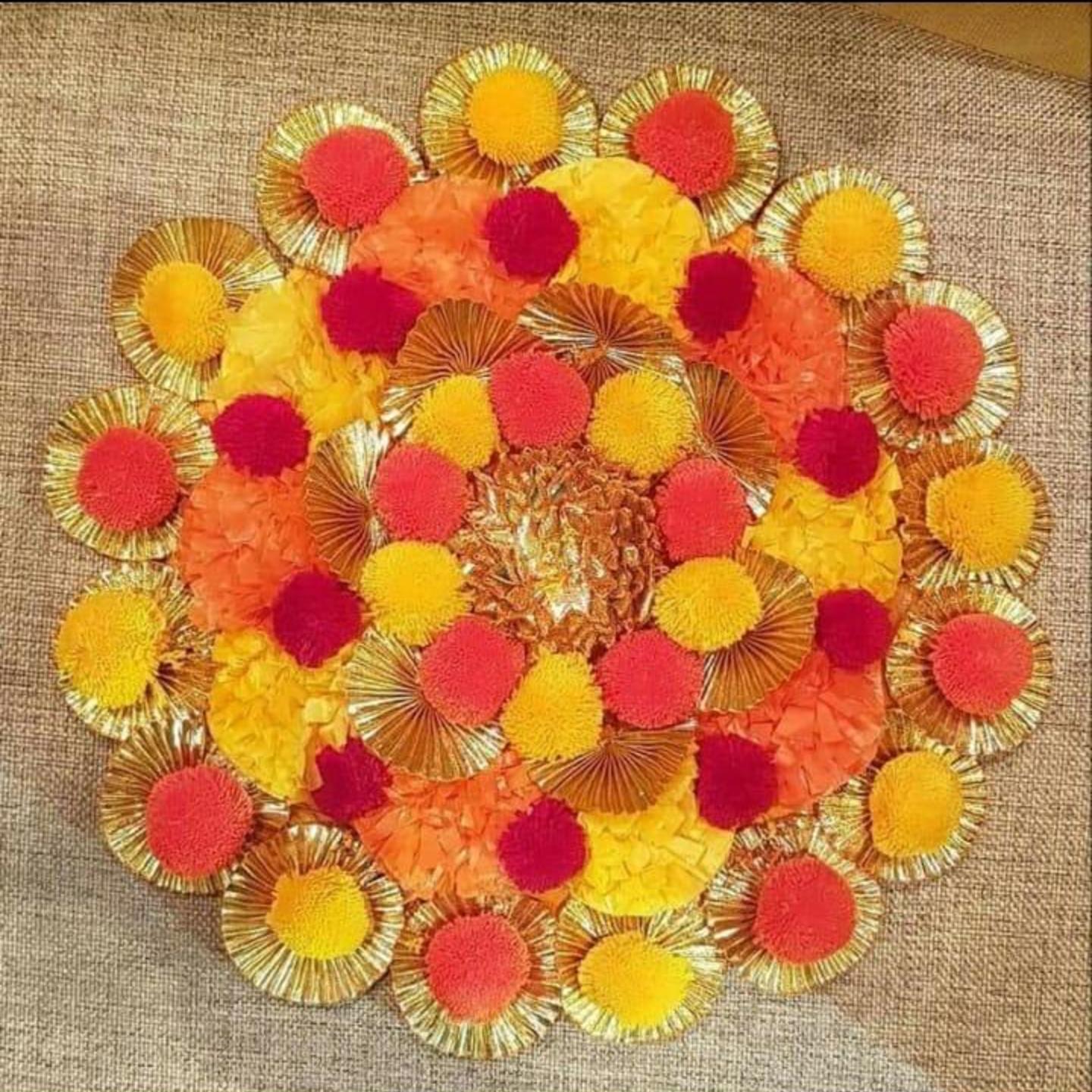 Decorated Diyas & Floor Decor FD40