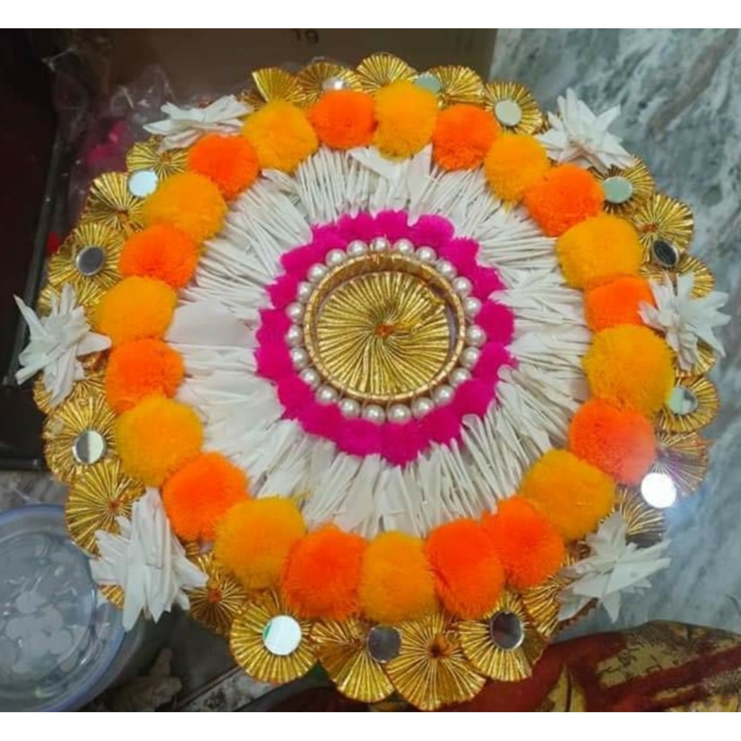 Decorated Diyas & Floor Decor FD17