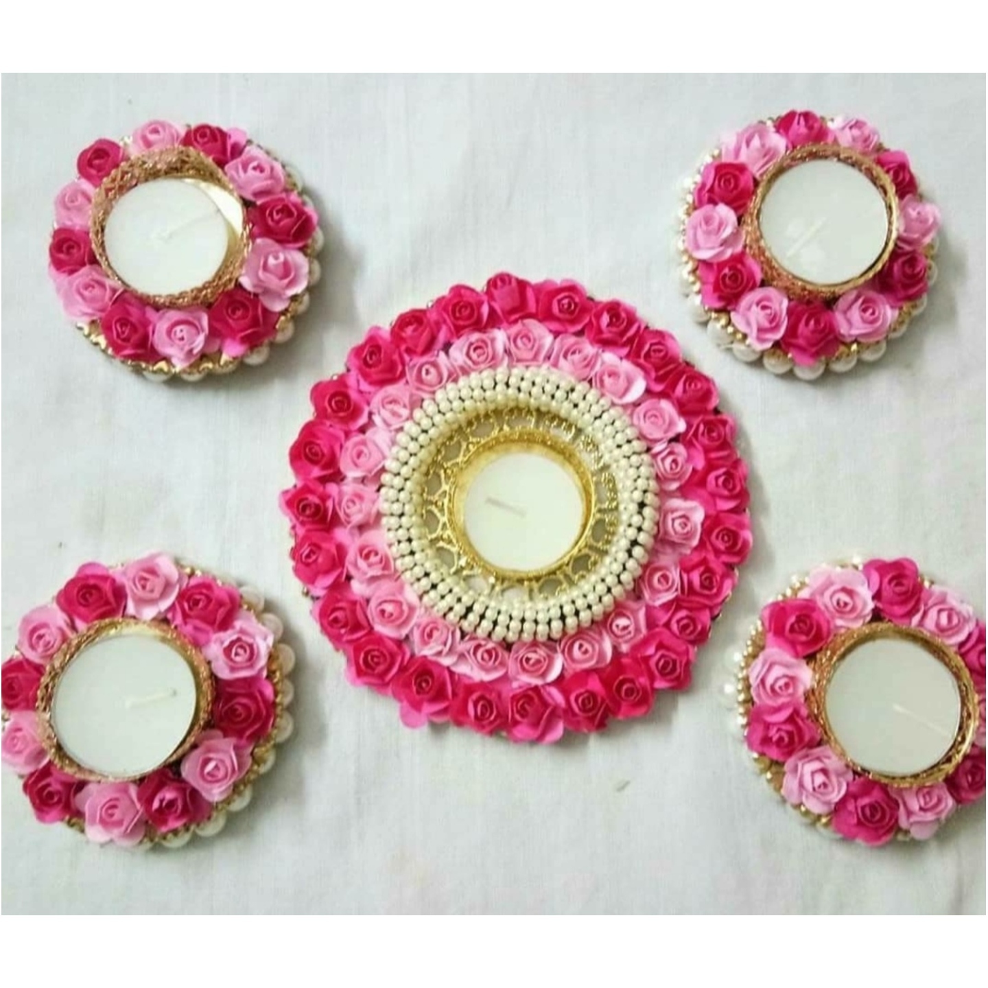 Decorated Diyas & Floor Decor FD45