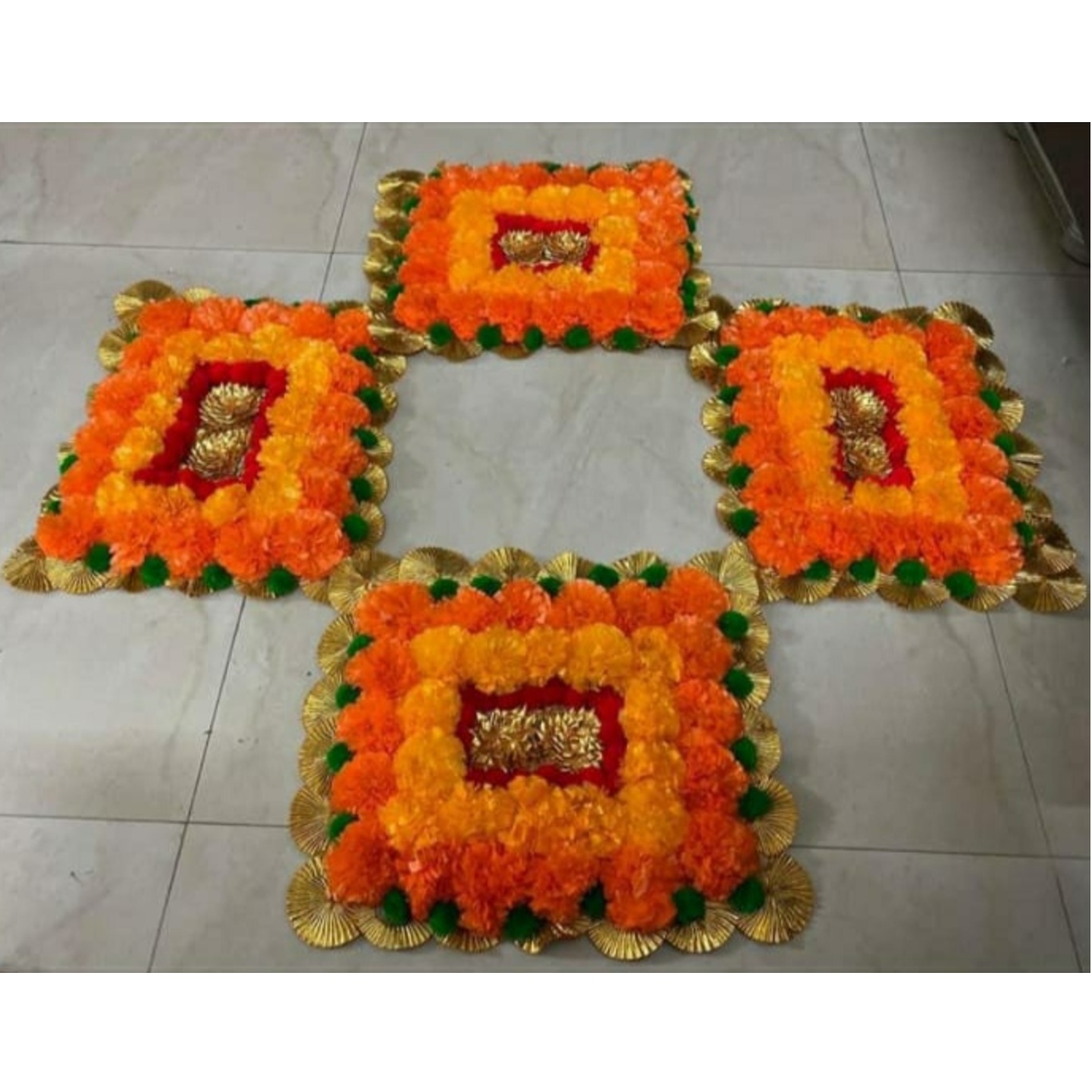 Decorated Diyas & Floor Decor FD06