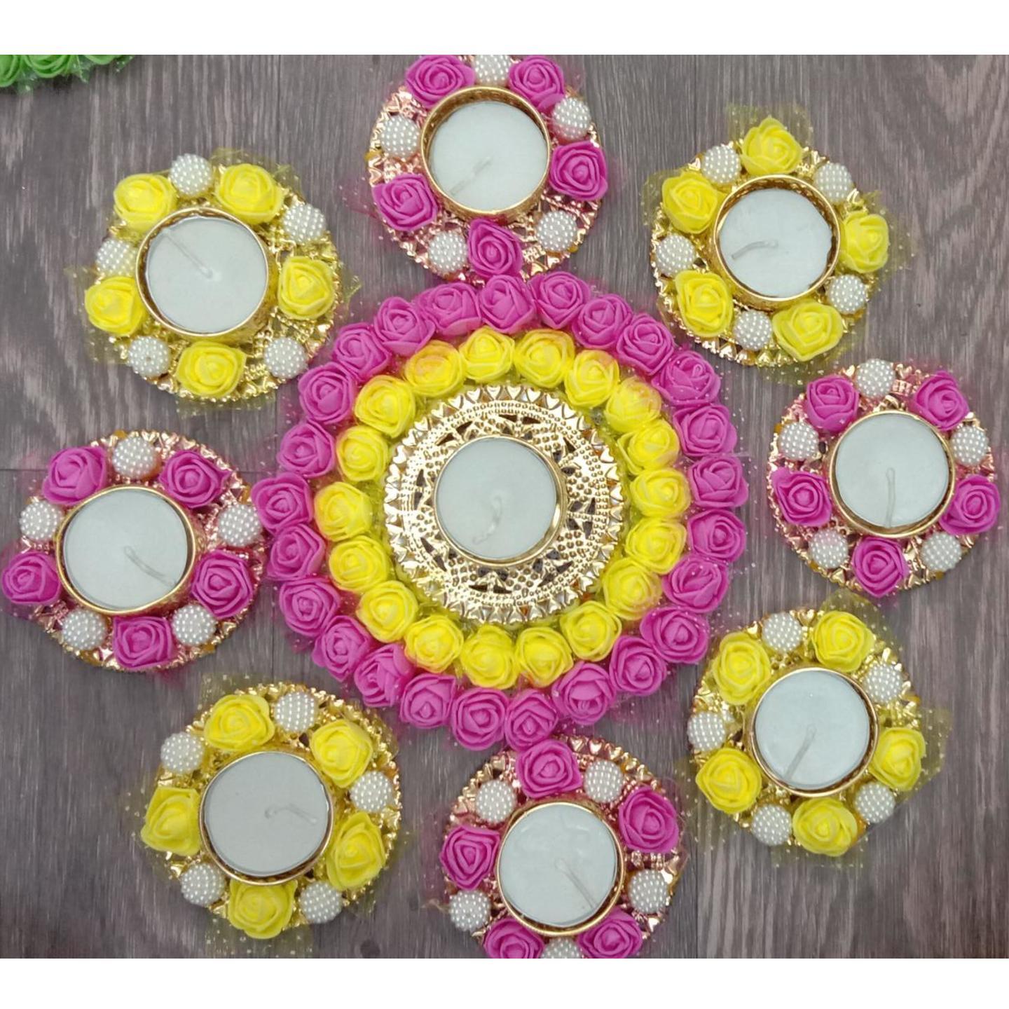 Decorated Diyas & Floor Decor FD55